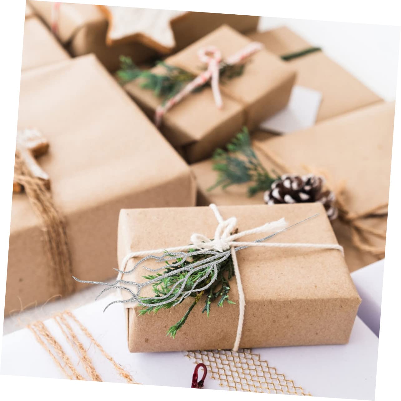 IMIKEYA Christbaumschmuck Zweige 40 STK Künstliche Pflanze Verwelkte Rebe Künstliche Kiefernnadeln Künstliche Pflanzen Winterdeko Weihnachts Party Anlage Weihnachtsbaumzweig Künstliche Äste