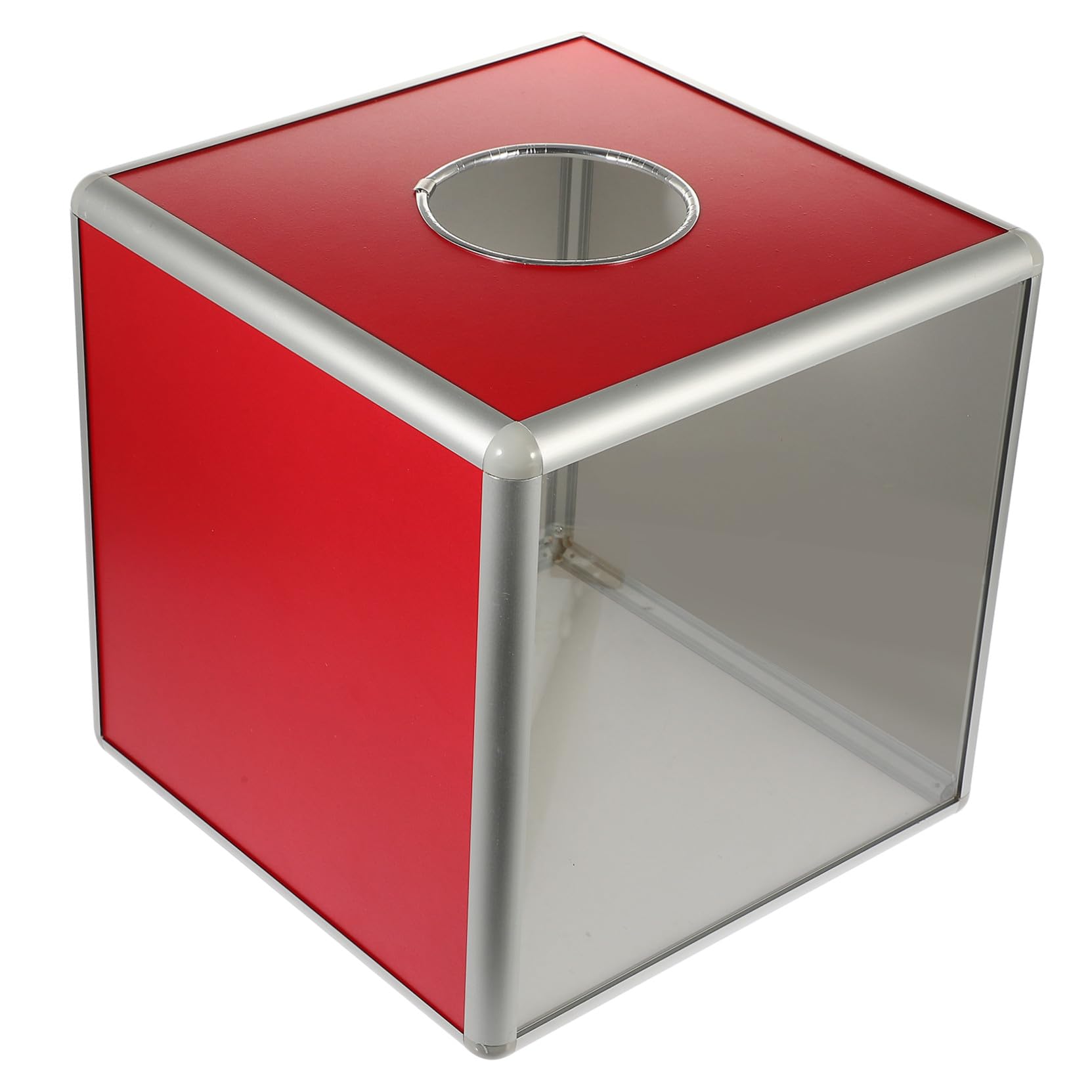 ABOOFAN Tombola Kasten und Zufällige Farbe Transparente aus Aluminiumlegierung Zufälliger Stil mit Dekorativem Design Multifunktionale Spendenbox Robuste für Vereine und Veranstaltungen