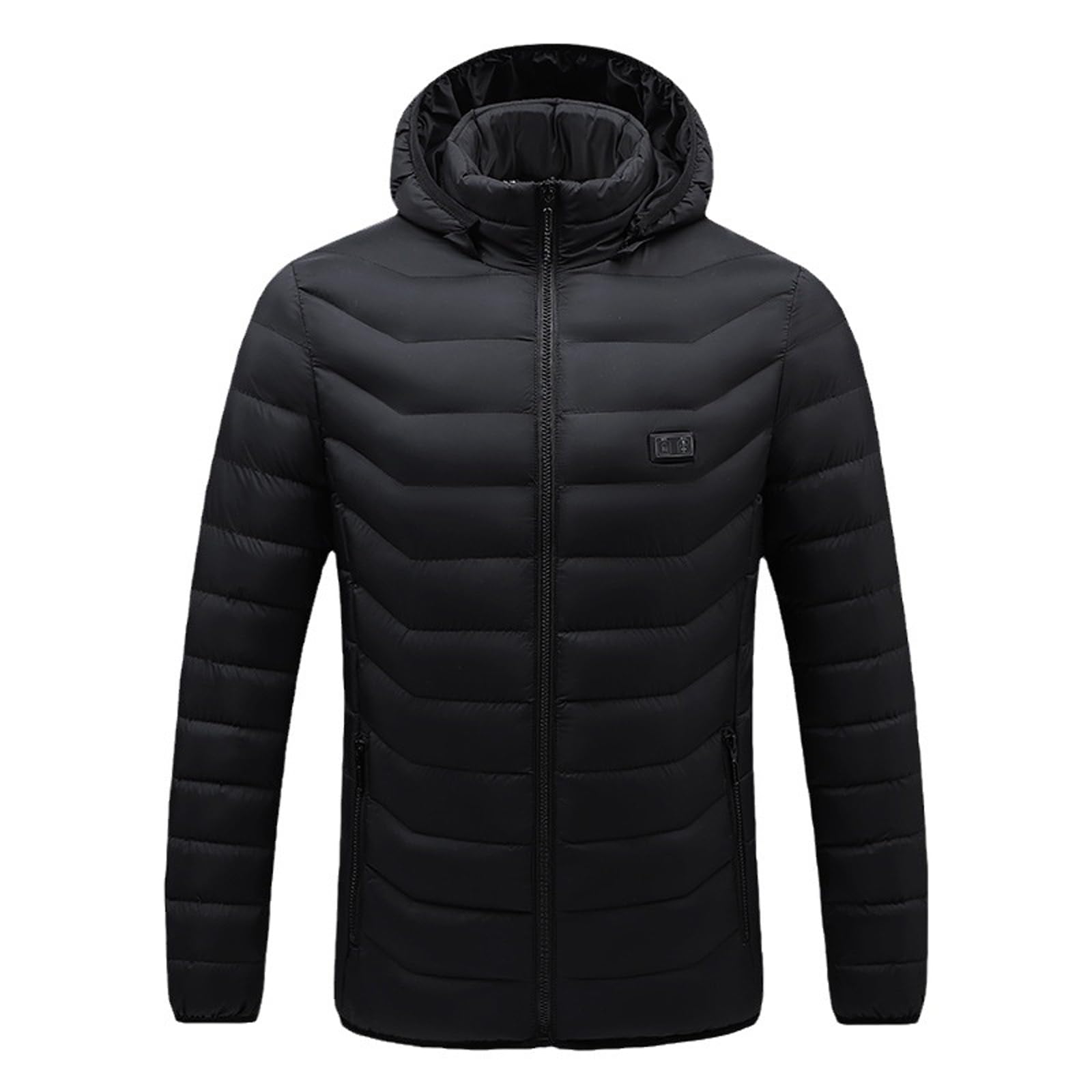 Chaqueta Térmica para Hombre Mujer Abrigo Inteligente Dual Control Capucha Desmontable Ideal para Ropa de Invierno