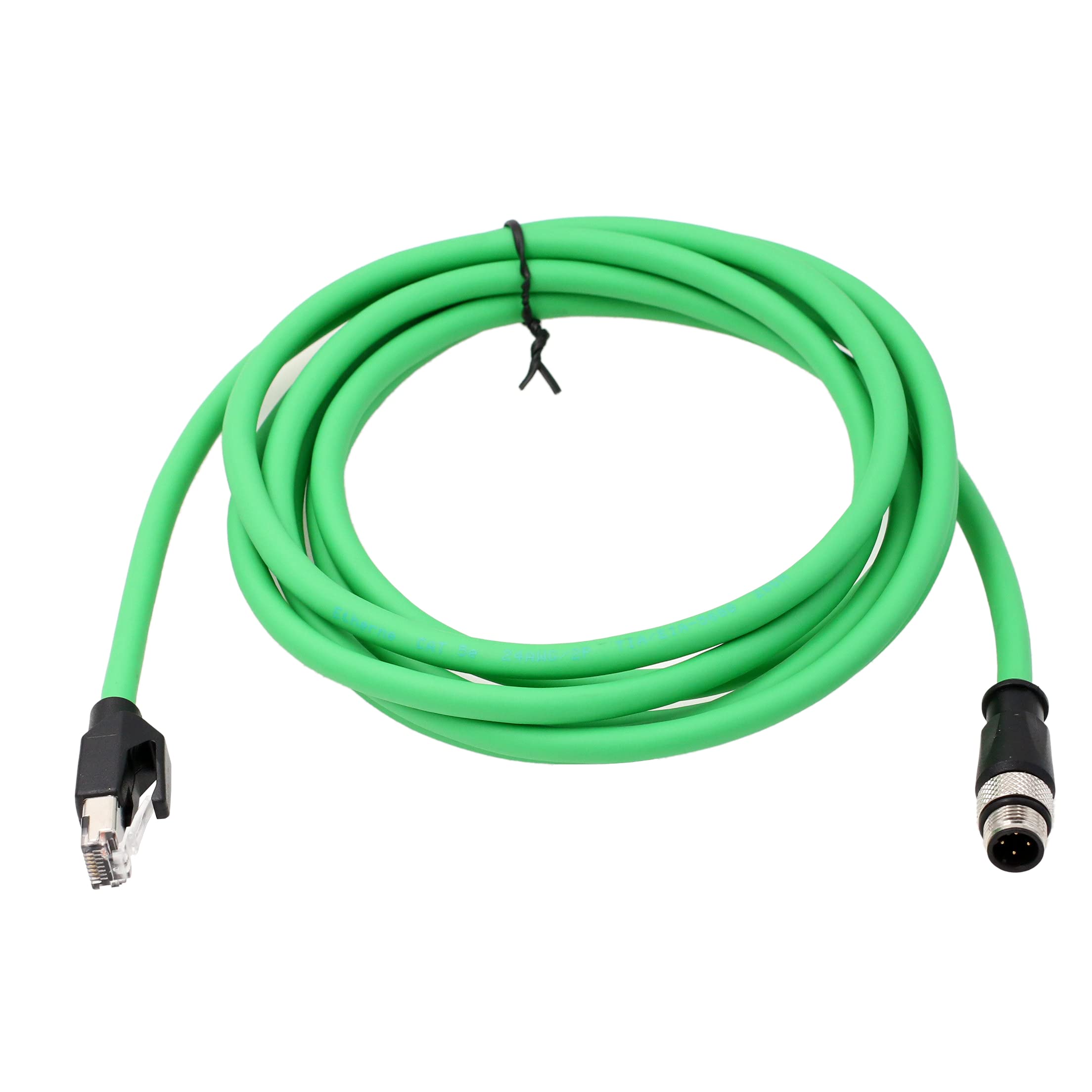 HangTon Ethernet Network Cable for Sick Keyence SR1000 Barcode Reader Datalogic Scanner Matrix 210N 300N 450 DS5110, M12 4 Pin D-Coded RJ45 Cat5e 2m
