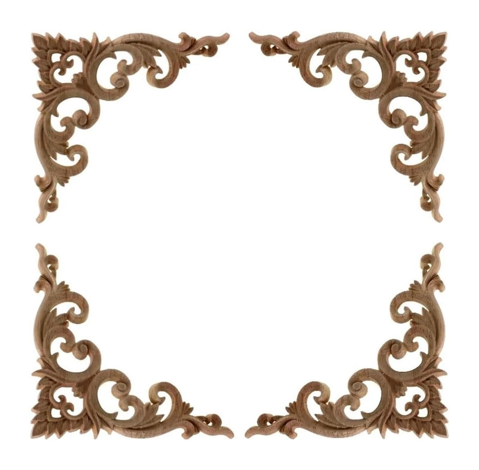 Applique en bois sculpté haut de gamme pour cadre de porte