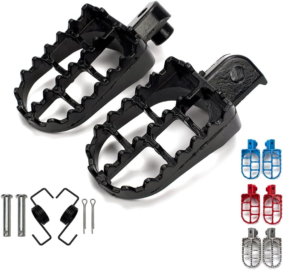 XINGWU Black Dirt Bike Footrest,Aluminium Footpegs Pedals,for XR50R PW50 CRF70 TW200 KLX110 CRF50 50cc 70cc 90cc 110cc 125cc TaoTao Motorcycle Part black STANDARD