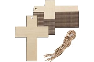 Rustic Cross Ornaments for Christmas Tree Decoration