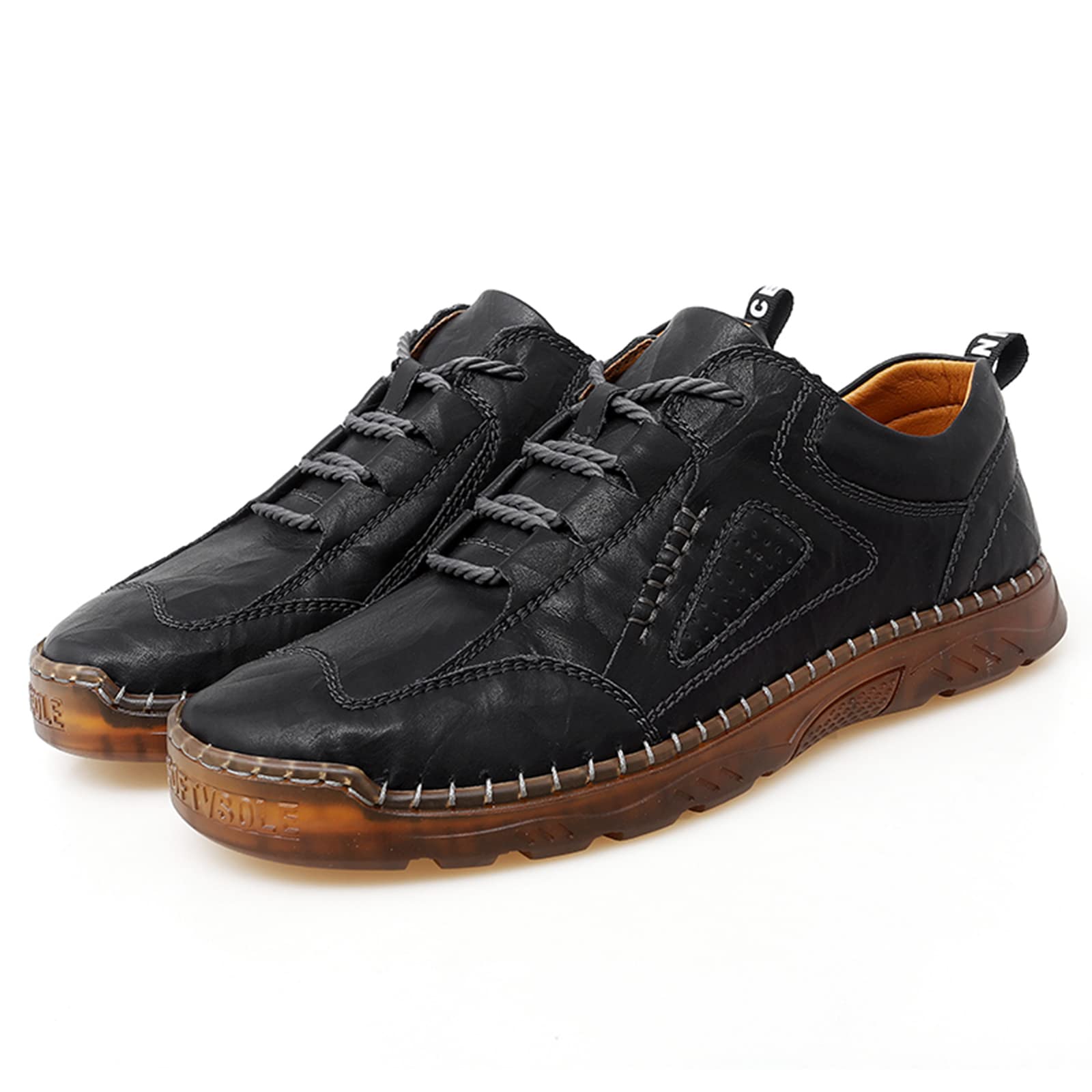 Hombres Casual Slip On Mocasines Zapatos de conducción Vestido de Cuero Mocasines Zapatillas Moda Walking Flats