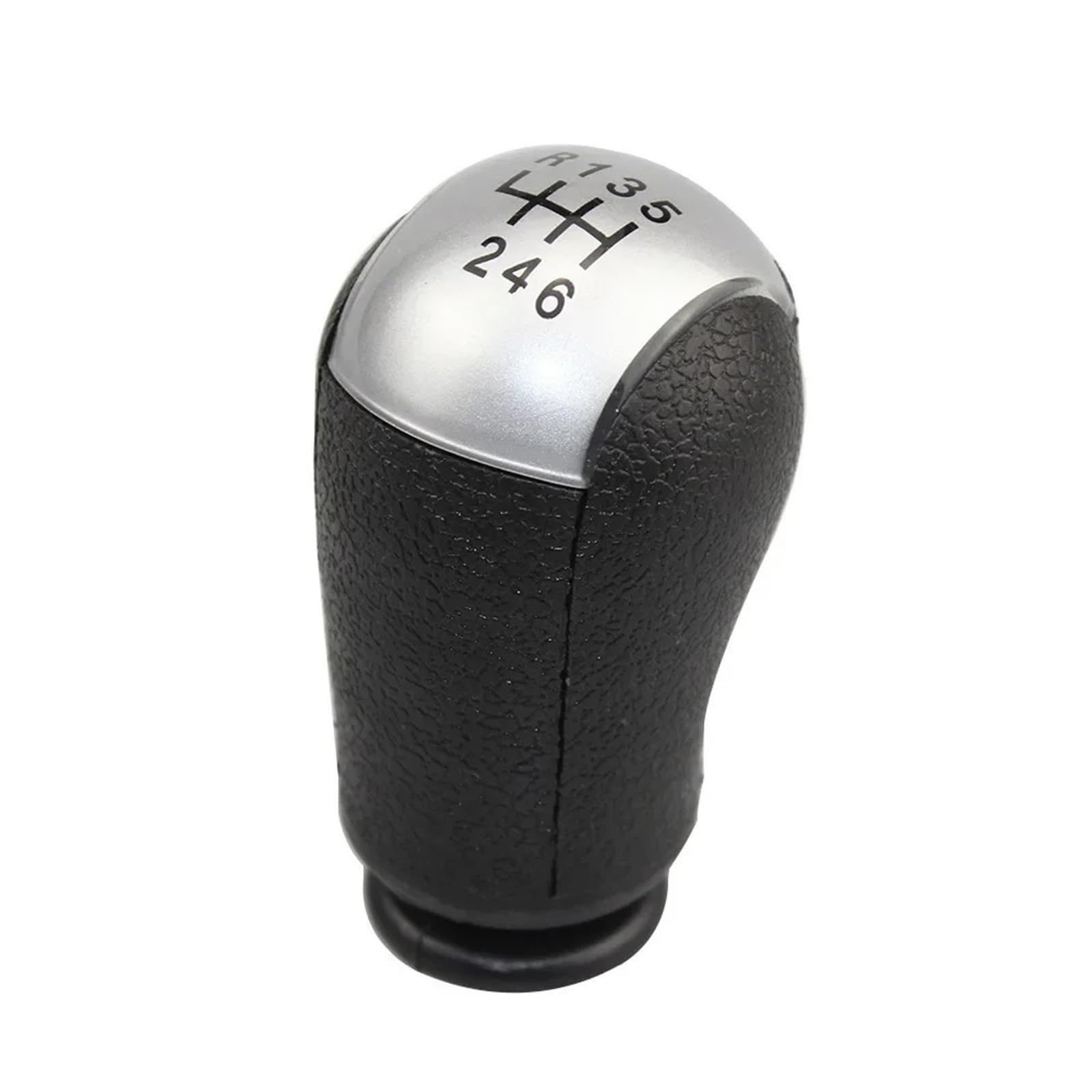 Tusgt Silver 6-Speed Knob Manual For Focus For C-Max For Mustang For Mondeo Mk2 5 6 Speed Manual Gear Shift Knob Stick Head Shifter Lever Handle(Silver 6-Speed)