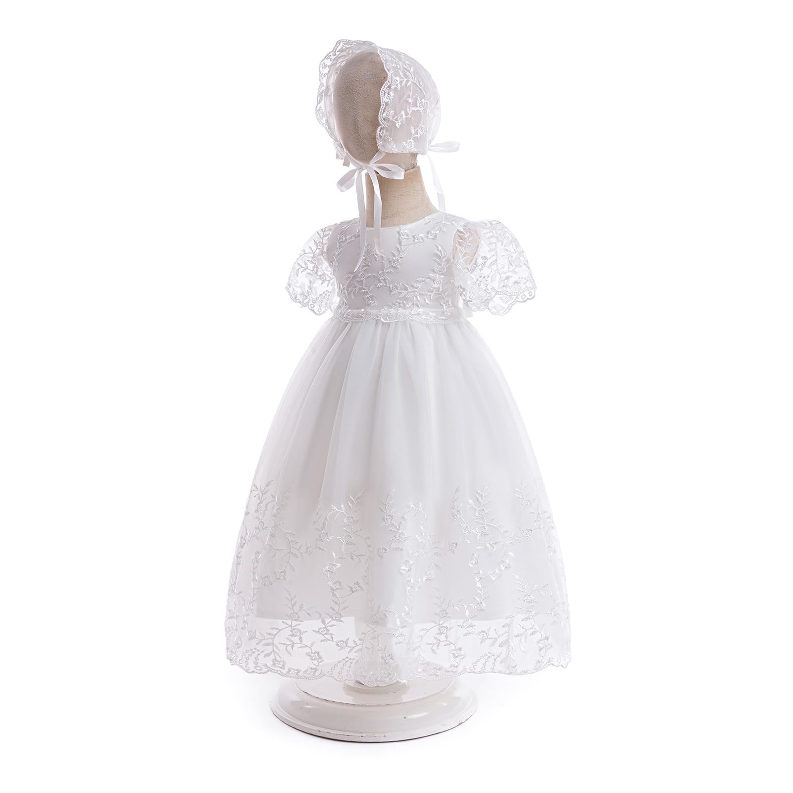 Vestido de bautizo blanco para niñas pequeñas, vestido de bautizo para fiesta formal, vestidos de boda para bebés
