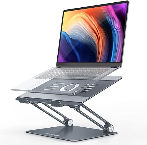 Vista 23 de Lamicall Soporte ajustable para laptop, elevador portátil para laptop, soporte plegable de aluminio para computadora portátil, soporte ergonómico