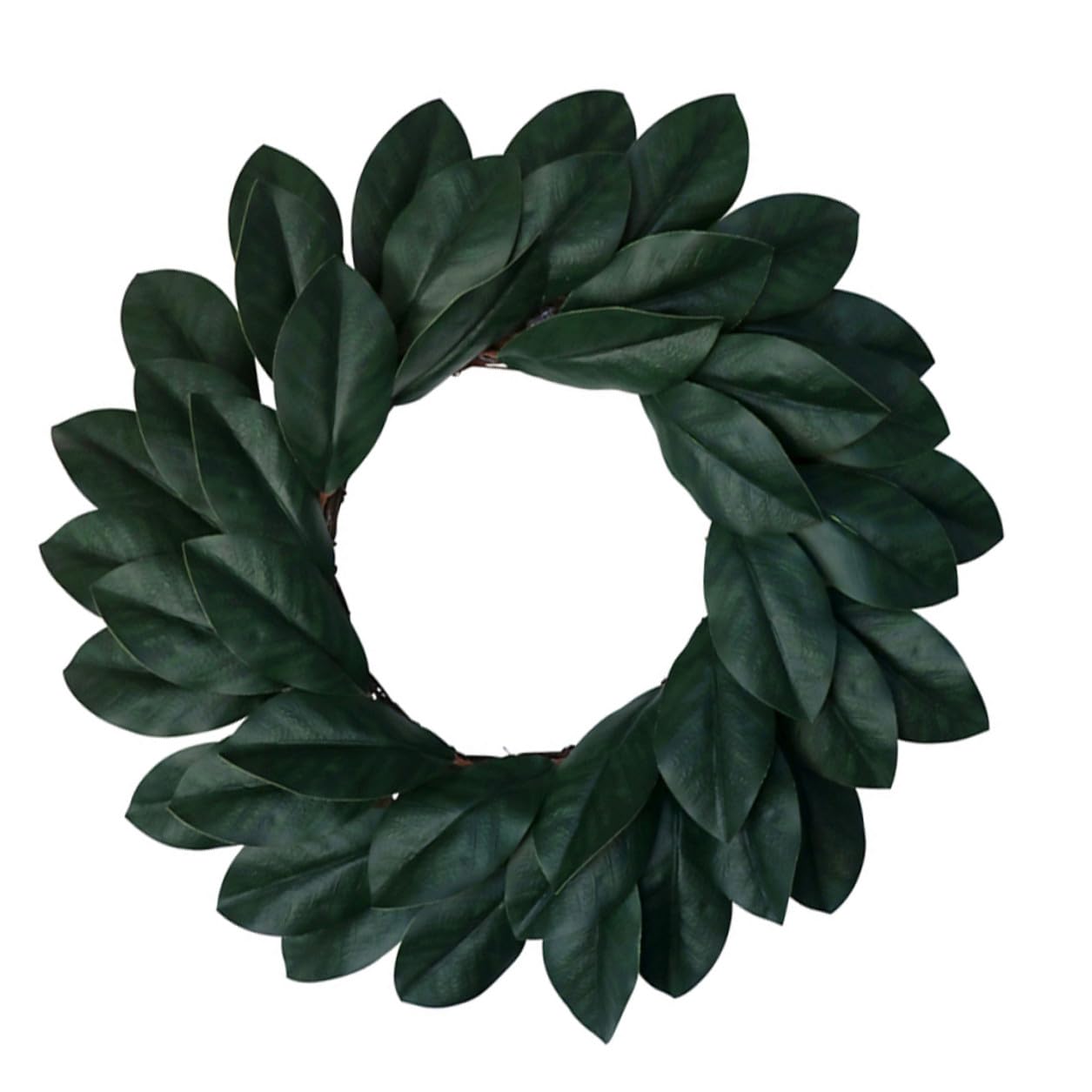 Levemolo Realistischer Magnolienkranz aus Kunststoff und Rattan Handgefertigter Türkranz für Wanddekoration und Festliche Atmosphäre im Frühling und Sommer
