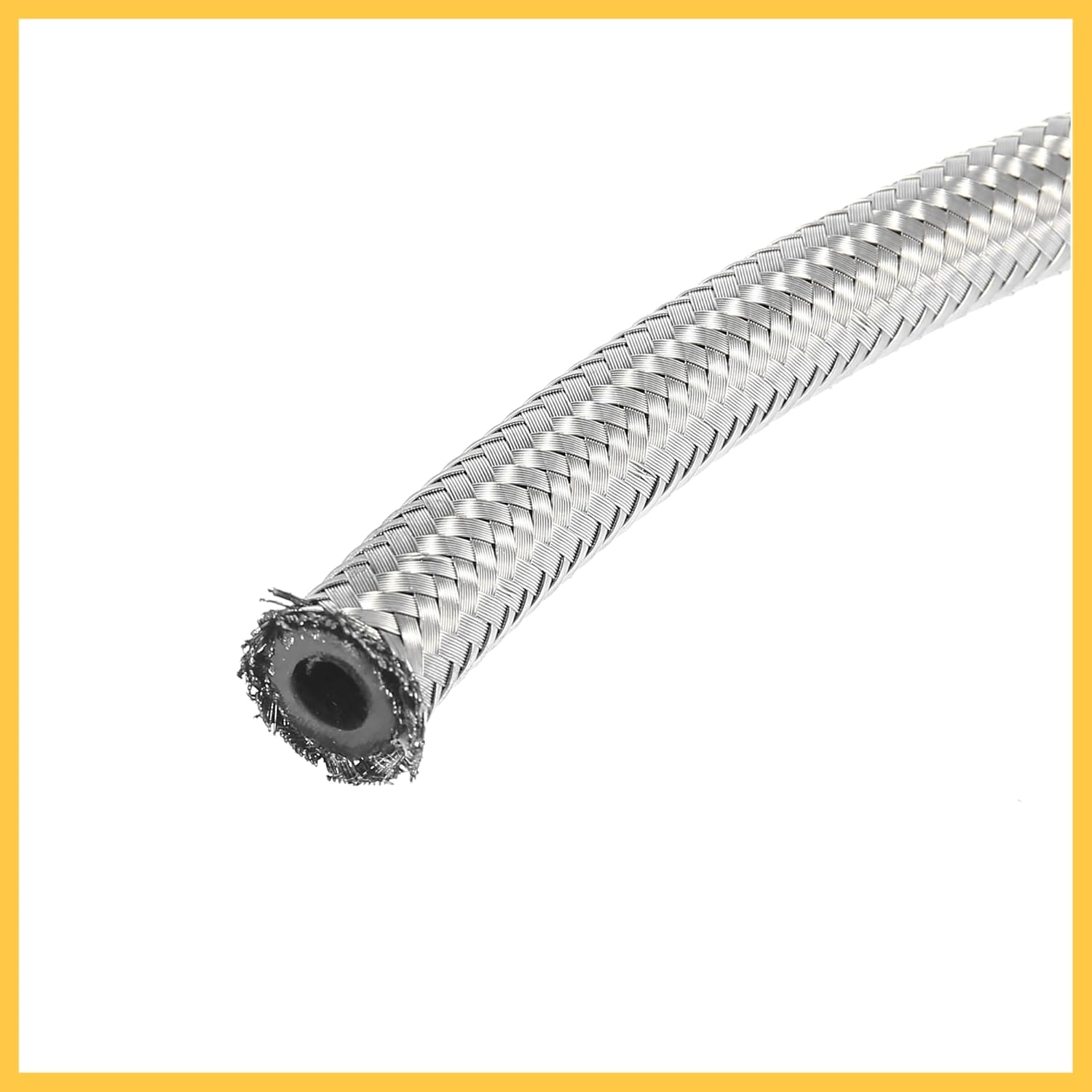 15 Ft 12AN Fuel Hose AN12 3/4" Universal Braided Stainless Steel CPE Oil Fuel Gas Line Hose Auto Replacement Parts