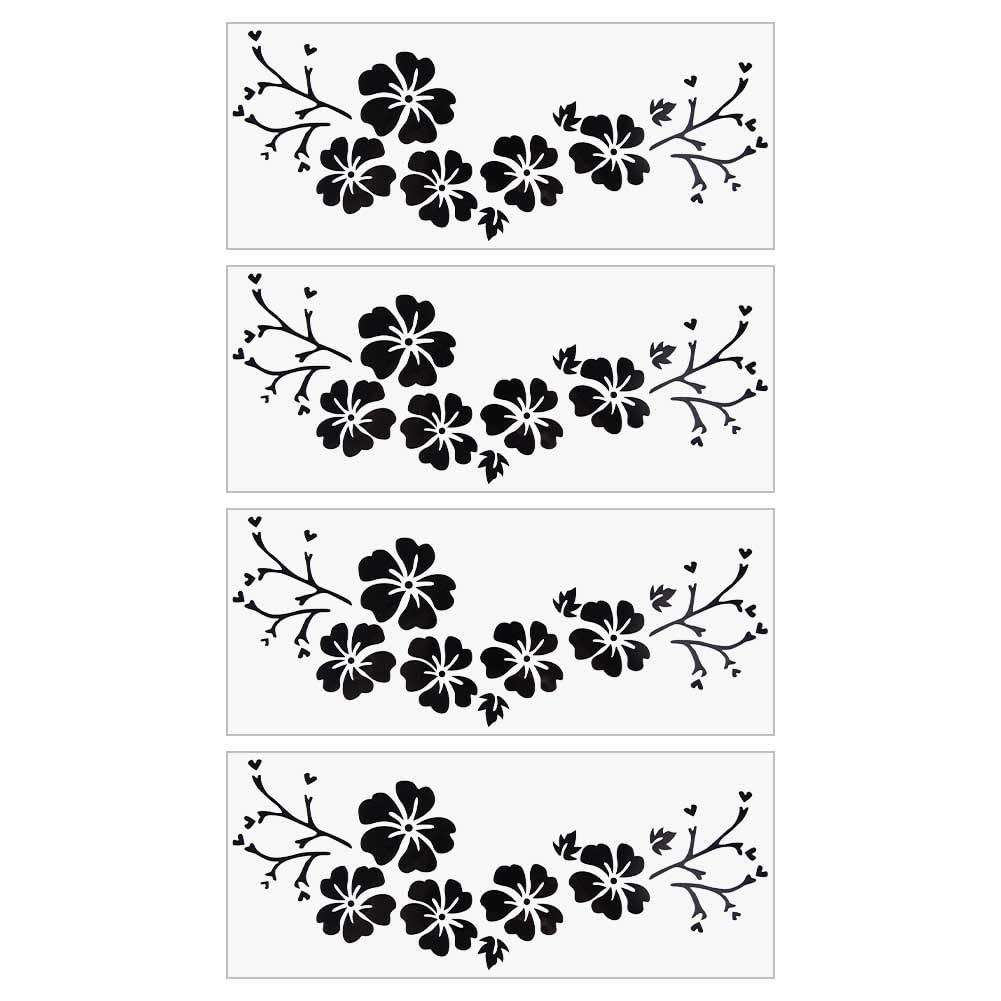 GORGECRAFT 4 hoja de Pegatinas para Coche con Flores de Hibisco Tamaño Grande 6 unidades de Flores Hawaianas Protección Solar Autoadhesivas Accesorios para Coche Decoración Exterior Automotriz(Blanco) — view 7