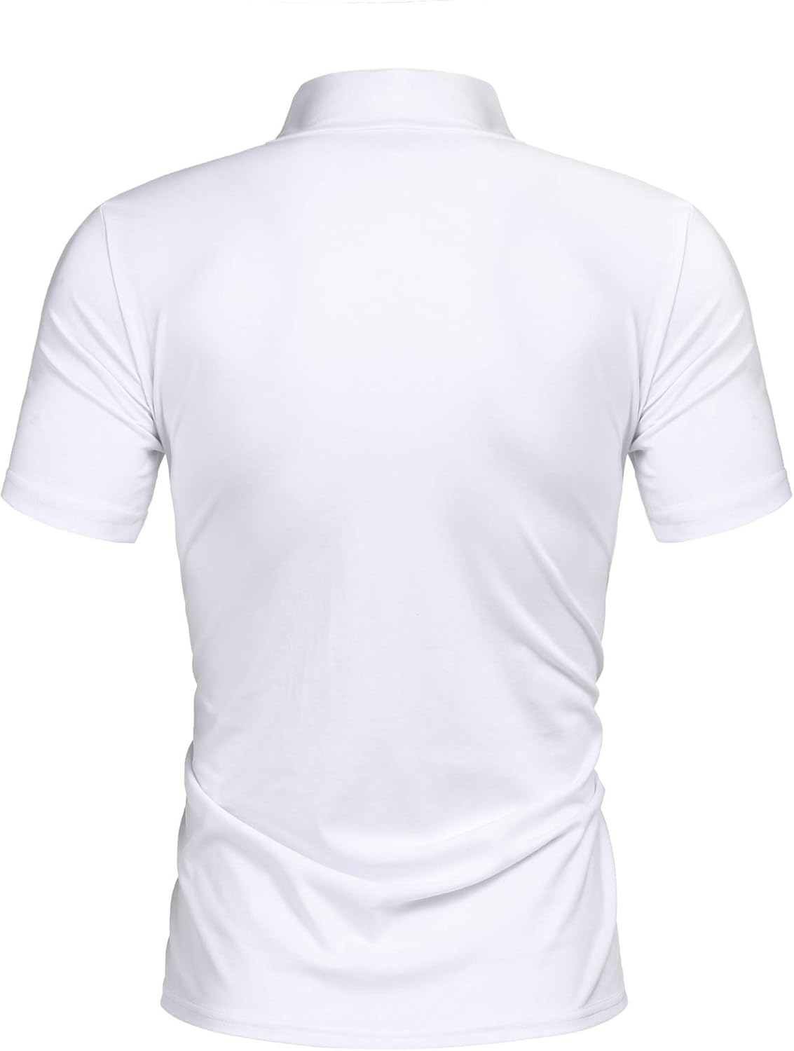 Poriff Mens Casual Turtleneck Mock Neck T Shirt Slim Fit Short Sleeve Summer Basic Tops - Image 3