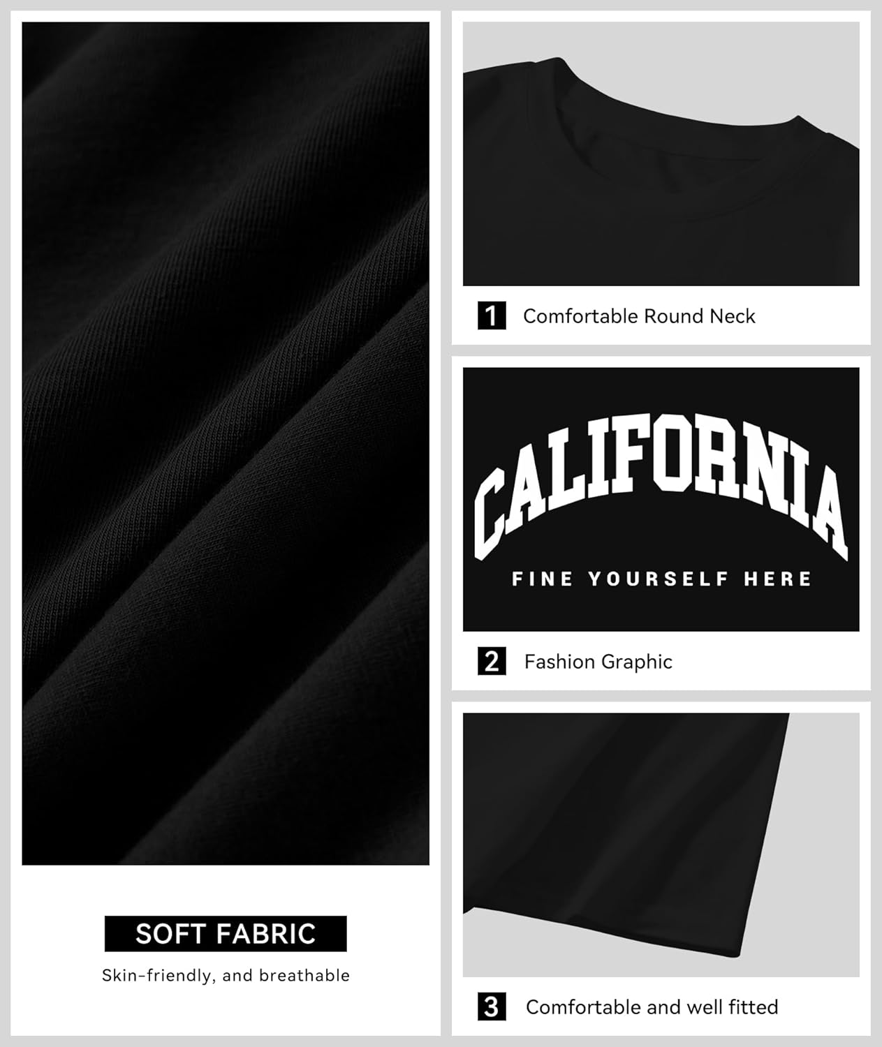 KESIHAN Mens Graphic T Shirts Mens Summer Shirts Round Neck Regular Short Sleeve Casual Vintage Tees - Image 6