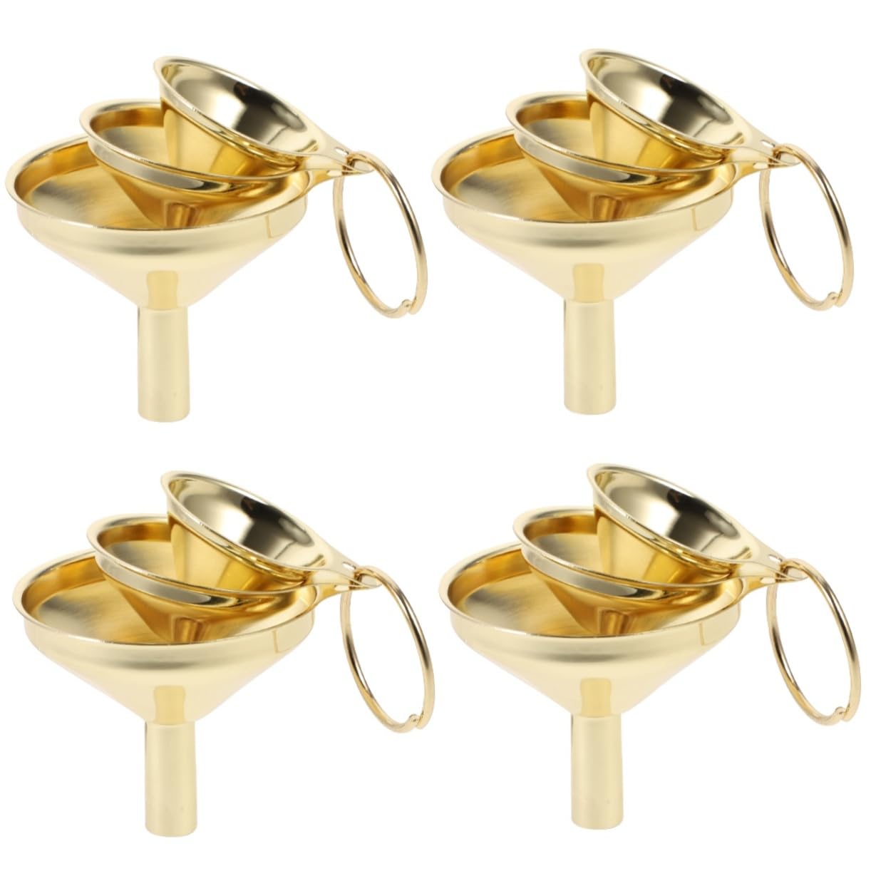 Alipis 12piezas Embudo Inoxidable Para Cocina Para Transferir y Salsas Herramienta Práctica Para Cocina y