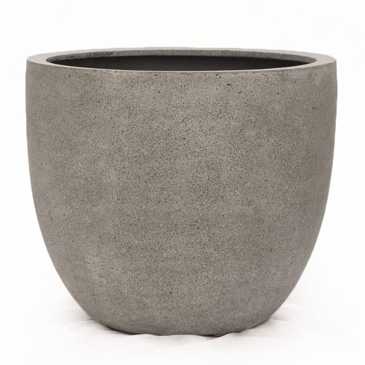 Amazon | 植木鉢 大型 軽量 グラナイト エッグ グレー（灰）/ φ45cm