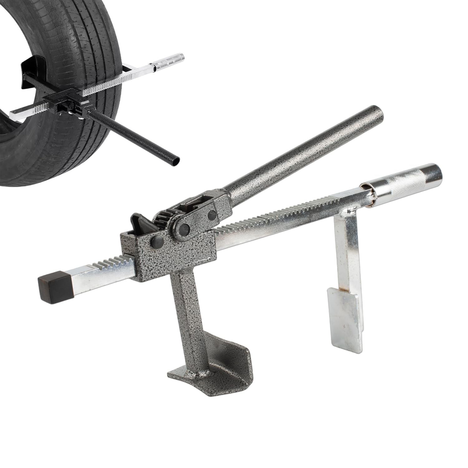 Changeur de pneu universel pour voitures et motos, kit de réparation de pneus de camion, outil de démontage de pneus de voiture et de moto (noir, 43 cm)