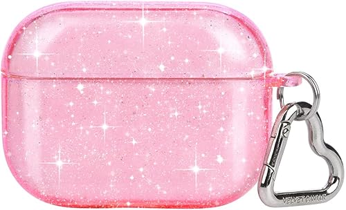 Velvet Caviar Funda compatible con AirPods de tercera generación con llavero – Lindas fundas protectoras duras para AirPod 3 para mujer – Rosa