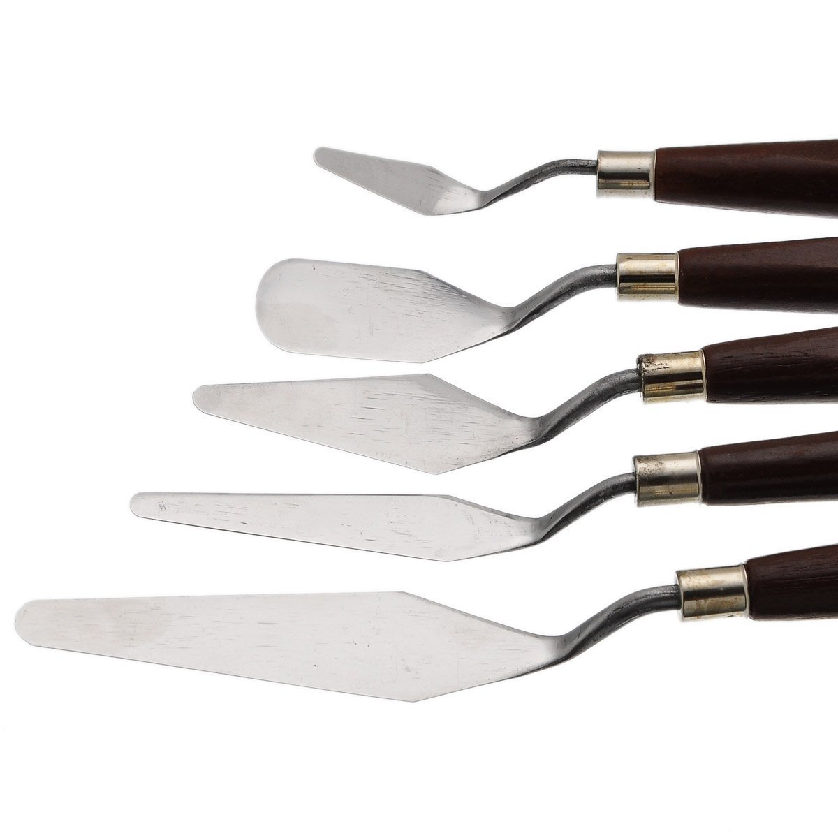 Set De 5 Couteaux à Peindre En Acier Inoxydable - Spatules Palette Pour Huile Et Acrylique - Manche Antidérapant - Pour Artistes - 9