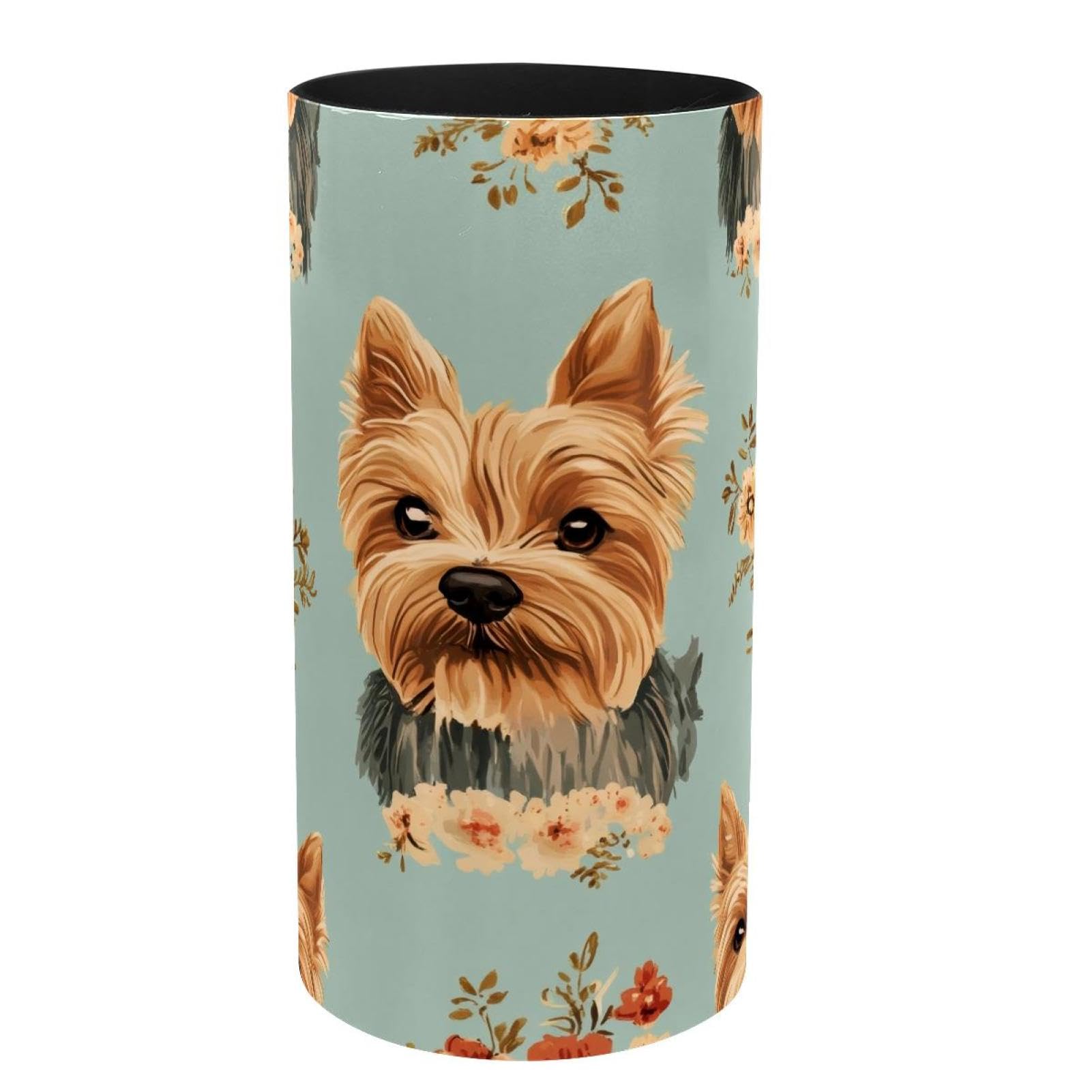 Organiseur de bureau Yorkshire Terrier : boîte à musique en métal chic