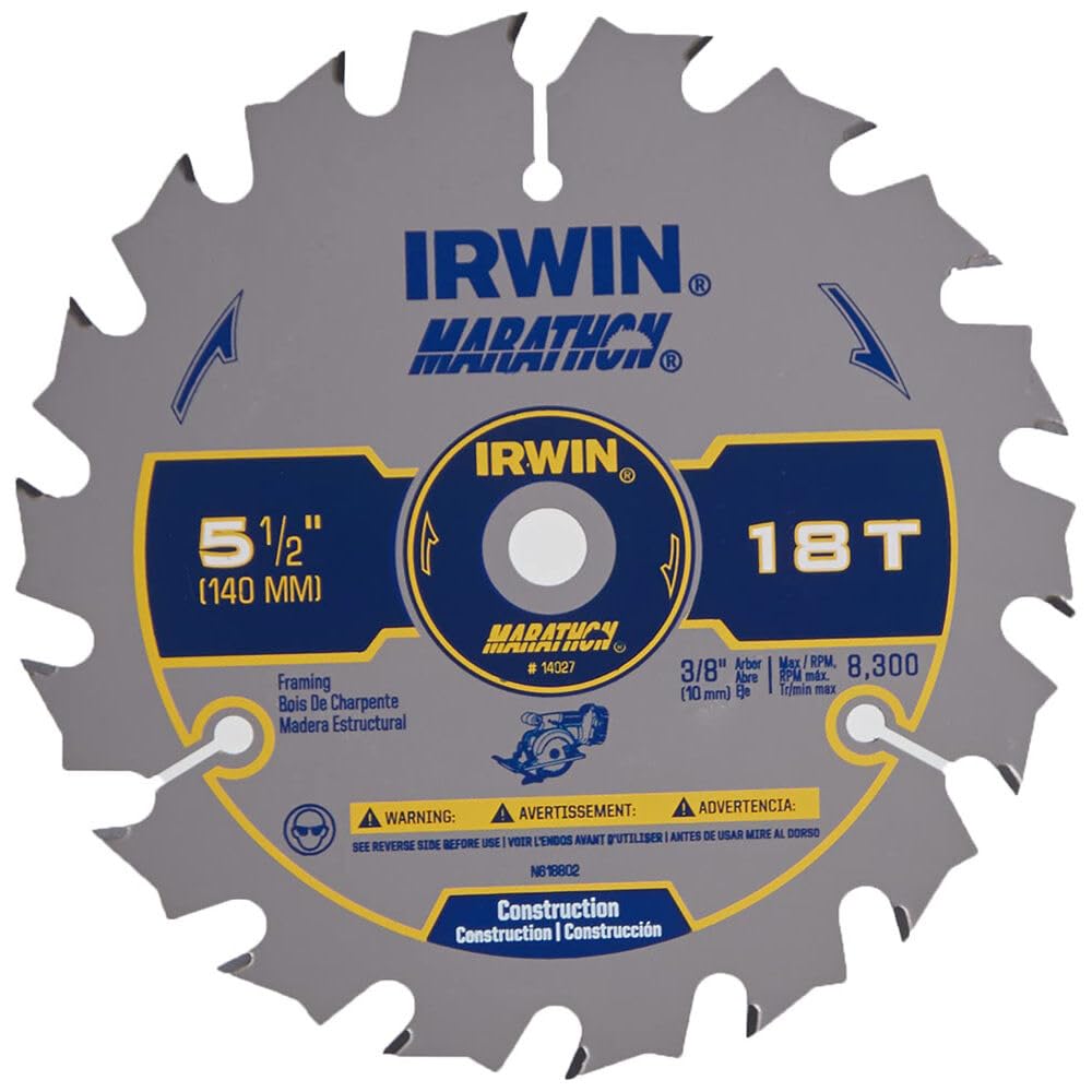 Tools MARATHON Carbide Cordless Circular Saw Blade, 5 1/2-Inch, 18T, 063-inch Kerf (14027)