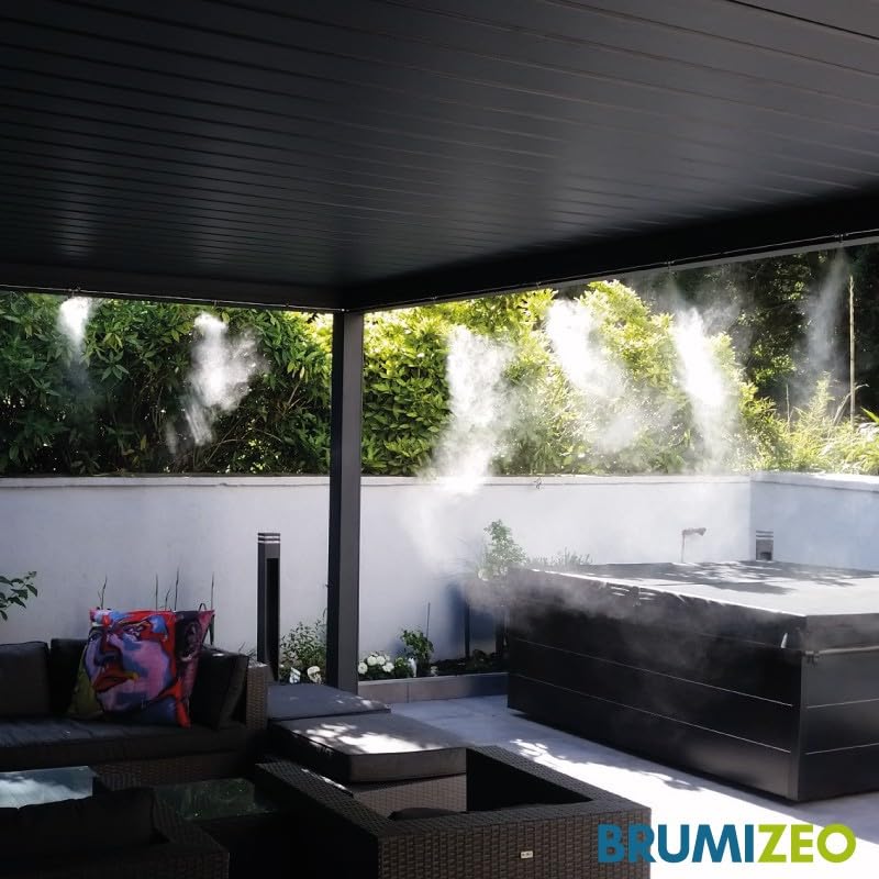Brumisateur de Terrasse Haute Pression Nan'eau Pack 20 Buses Tube Noir