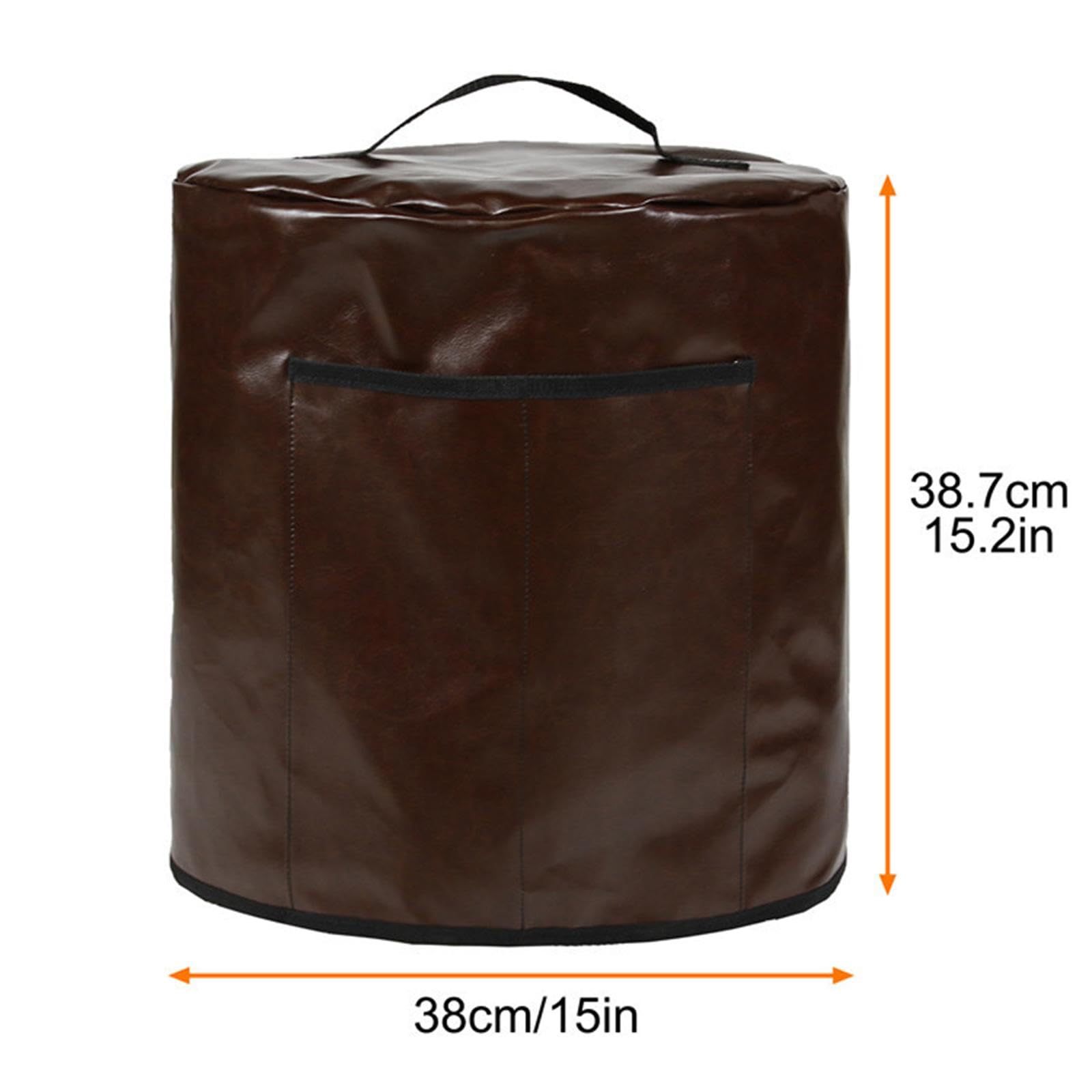 Sharplace Tapa Antipolvo para Freidora de Aire con 2 Bolsillos para Accesorios, Impermeable, Fácil de Limpiar, MARRÓN, Tal como se Describe