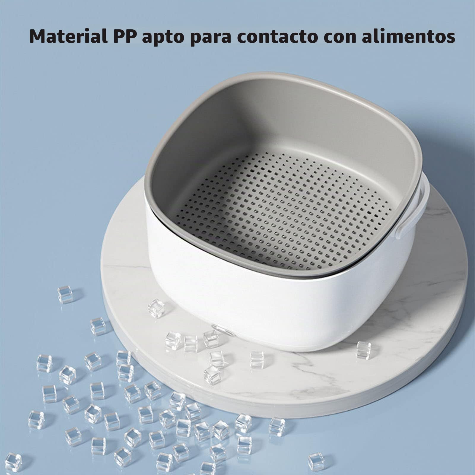 Lavadora Profesional para Frutas y Verduras, Purificador de Alimentos con Limpieza 360° para Utensilios de Cocina, Elimina Residuos y Contaminantes