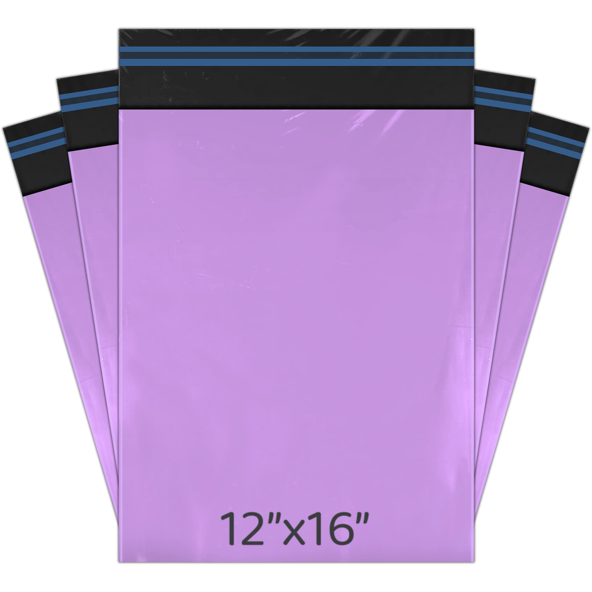 YUNJU Mailing Bags, Strong Large Grey Mailing Postal Postage Bags 12 X 16 Inch Packaging Mailers [Use in Parcel, Delivery, Shipping, Mail, Package] Grey Pink Red White Blue Purple Bag Purple 50 Pack