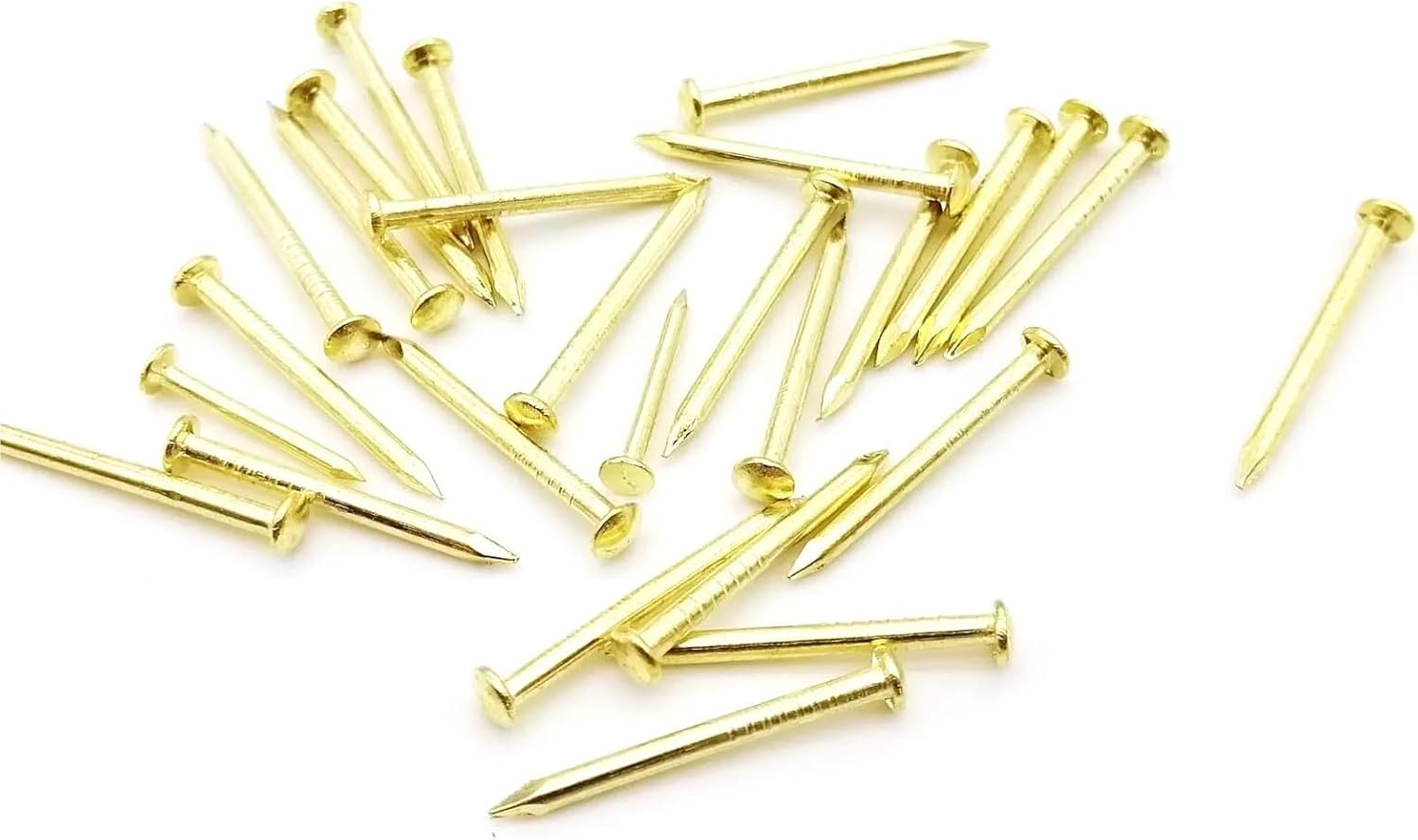 Roofing Nails 100pcs Iron Small Mini Round Head Nail Tack For Jewelry Chest Box Case Hinge Furniture Drum(1.5x10mm)