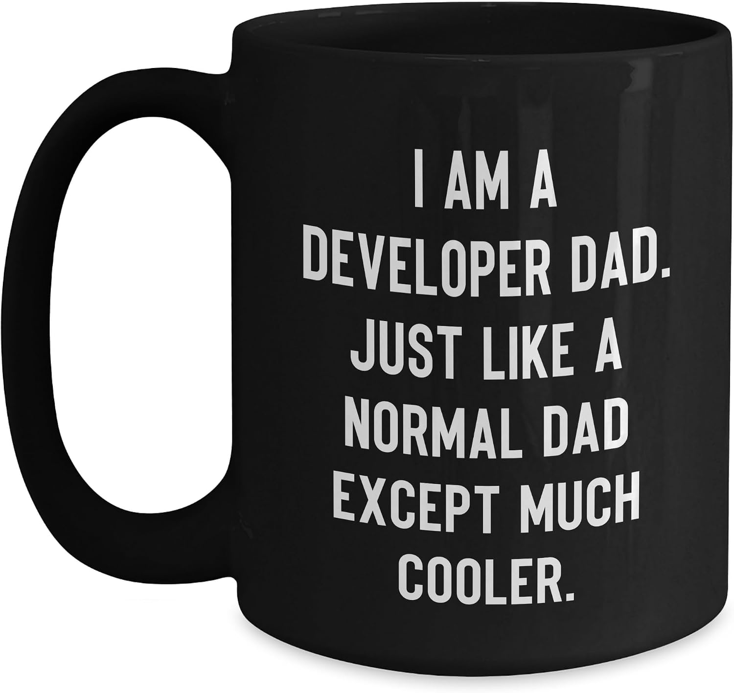 Developer Dad Black Coffee Mug Gifts from Men to Developer Birthday Unique Gifts