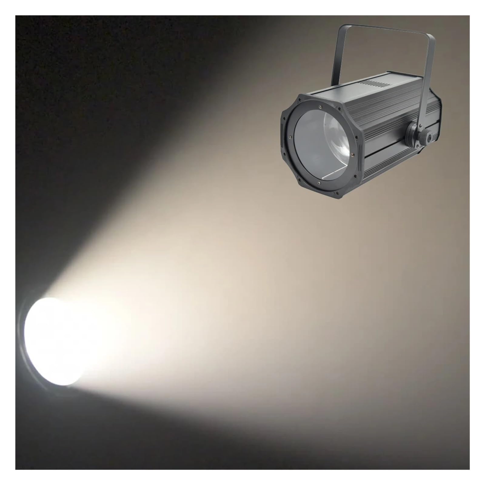 Luces de Discoteca PAR eléctrico motorizado COB de 200 W con DMX y zoom automático, luz blanca cálida fría 2 en 1 for programas TV, estudios vídeo(Cool)