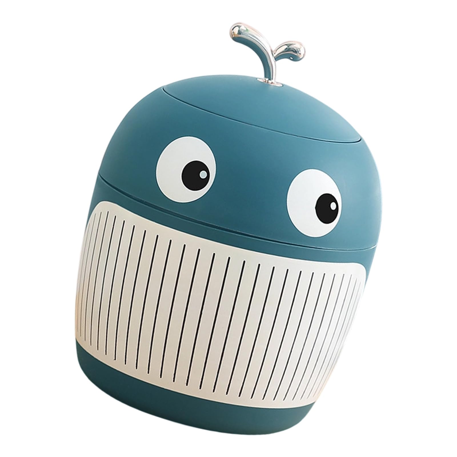 Sbshiouu Smog Basket Space Saving Compact Waste Bin Cartoon Whale Smooth Inner Surfaces For Effortless Cleaning In Small Areas Desktop Cartoon Whale Trash Can Space Saving