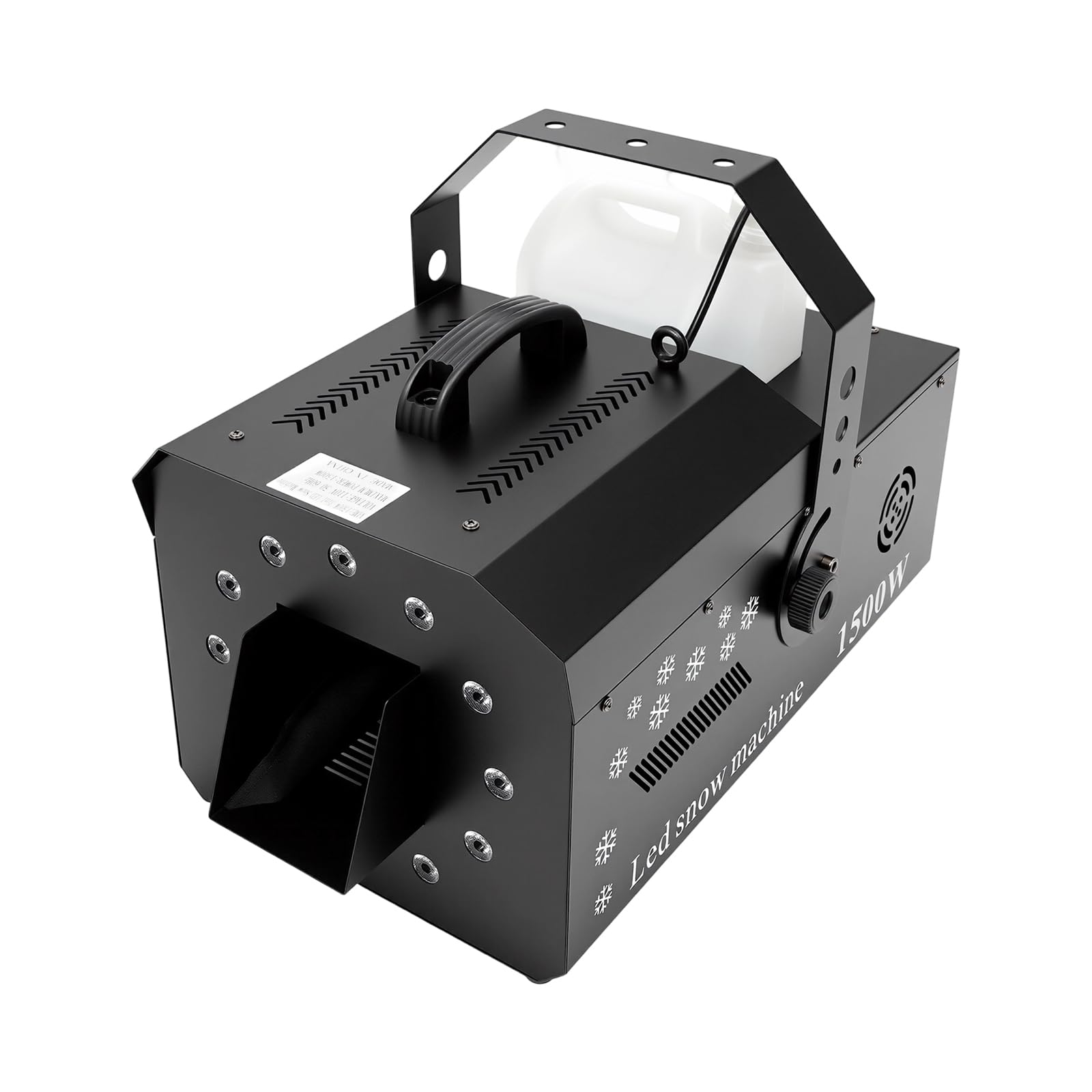 1500W Snow Machine, 3-in-1 LED Snowflake Machine with Remote Control and Handle, Remote Control DMX Snow Machine for Live Concerts, Theaters, Family Gatherings