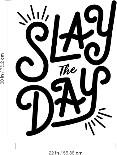 Miniatura 3 de Calcomanía de vinilo para pared, diseño de matar al día, 30 x 22 pulgadas, moderna motivación para el hogar, dormitorio, oficina, sala de estar,