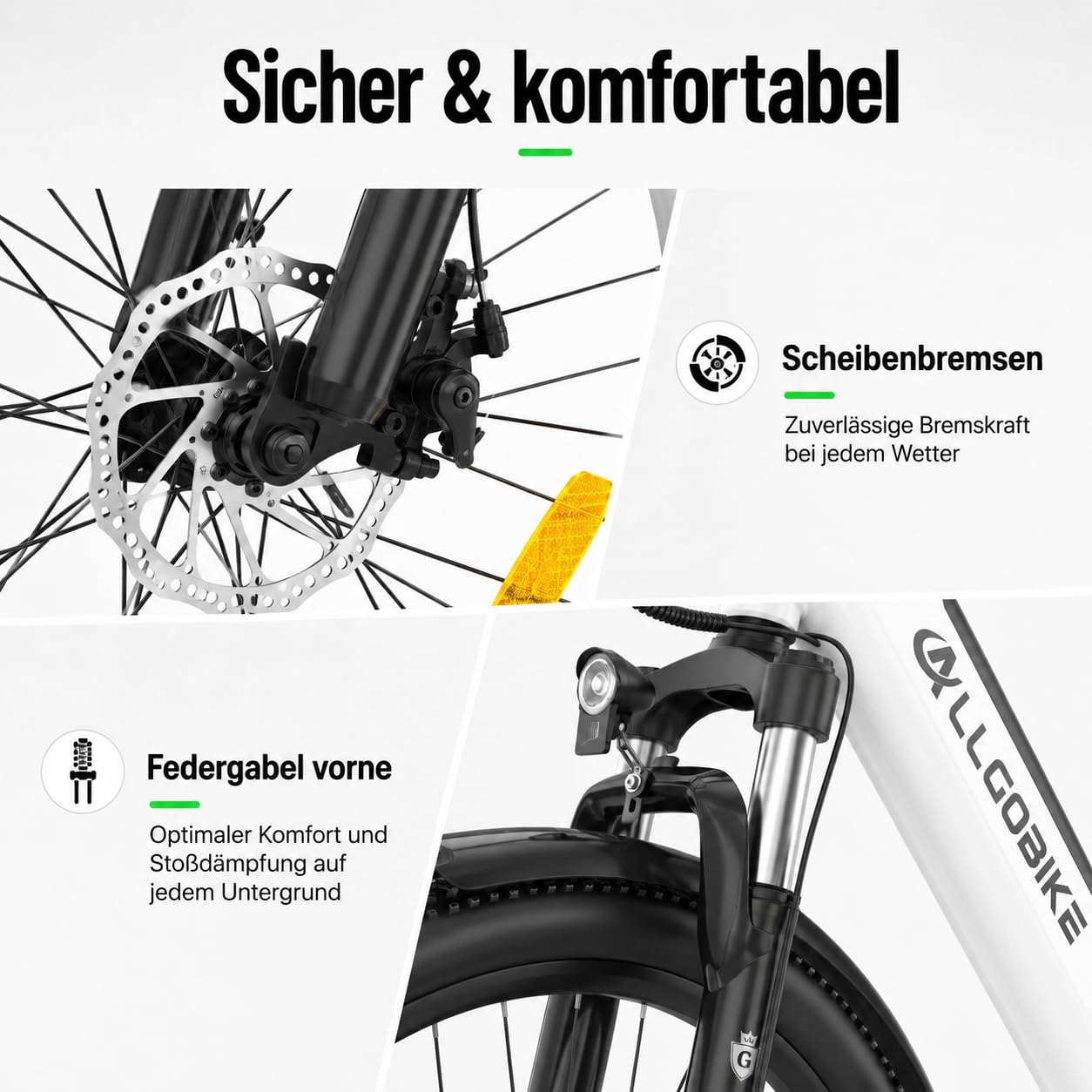 E Bike Herren Damen 27,5 Zoll, Elektrofahrrad City Trekkingrad mit 36V 15Ah Akku bis 100 km, 250W Pedelec bis 25 km/h, 45 Nm, 7-Gang Schaltung, Scheibenbremsen, E-Bike für Pendeln & Touren
