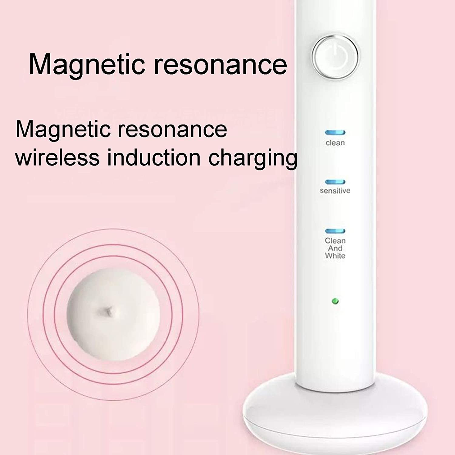 Spazzolino elettrico con spazzola morbida 4 modalità e timer smart 2 minuti spazzolini elettrici adulti impermeabili IPX7 2 Teste di spazzole sostitutive for le vacanze di viaggio for la cura ora