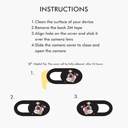 Miniatura 6 de Funda para cámara web, ultradelgada para laptop Mac, 3 unidades, cubierta para cámara web Macbook AirPro, para iMAC, PC, iPad, frente de video,