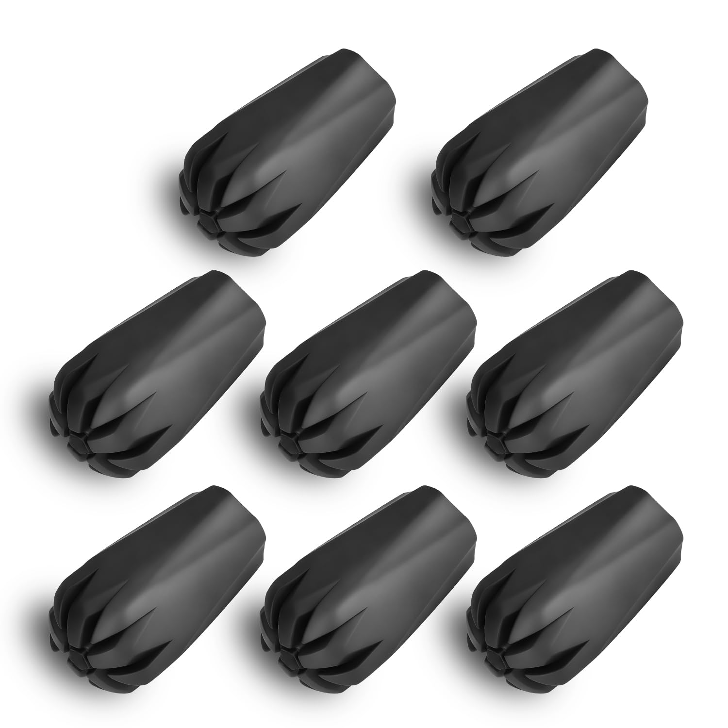 supregear Punte di Ricambio per Bastoni Da Trekking/escursionismo, Protezioni Terminali in Gomma Antiscivolo per Bastone Da Passeggio, Diametro Foro 11 mm (0,4"), 8 Pezzi