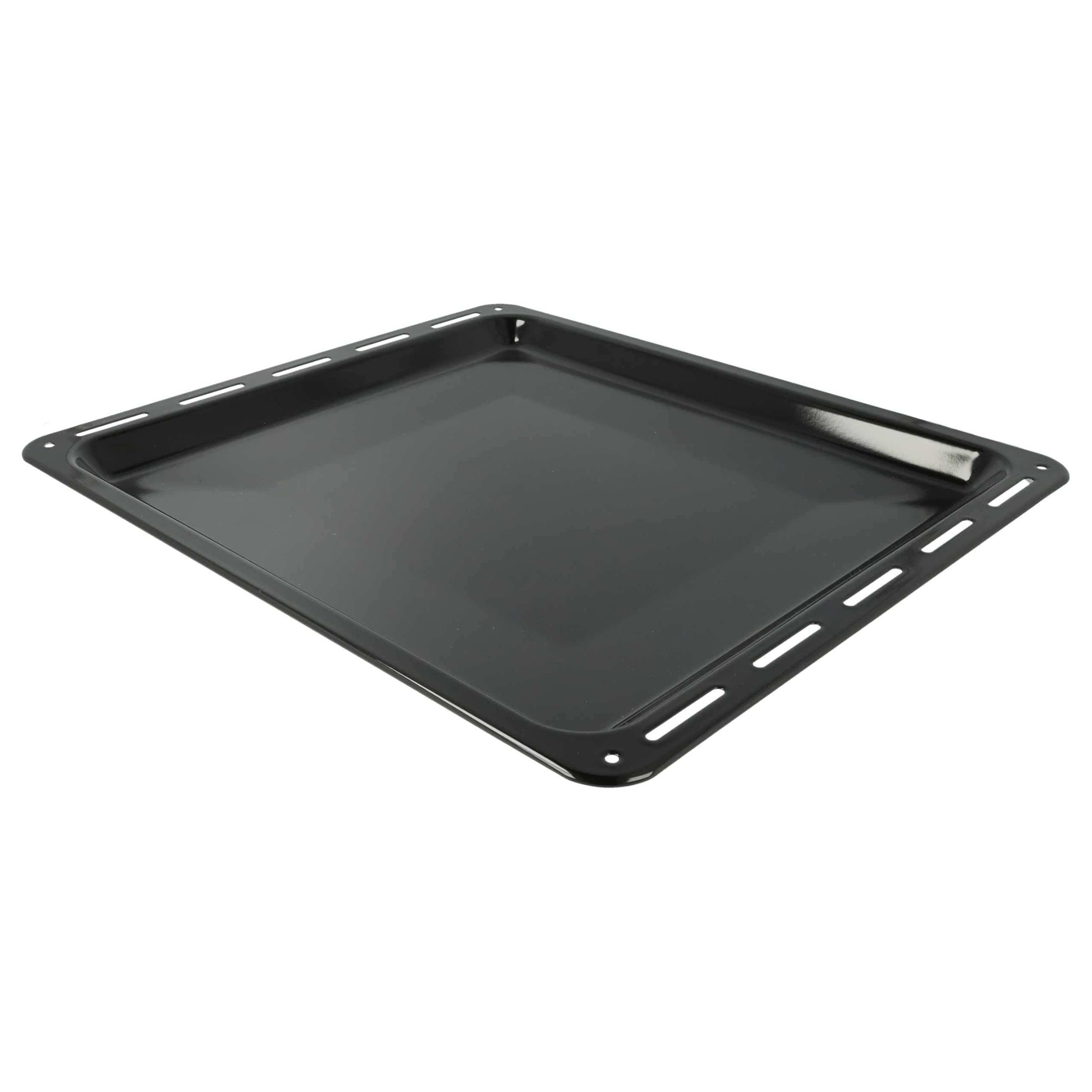 vhbw 2x Backblech kompatibel mit Zanker ZKH7413X | ZKH7413W, ZKH7413S, ZKH7413A Backofen - 42,2 x 37,6 x 2 cm, Antihaftbeschichtet, Emailliert Schwarz