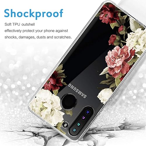 Miniatura 7 de Funda para Galaxy A21 (no compatible con A21S), Galaxy A21 para niñas, delgada, a prueba de golpes, patrón transparente, suave, flexible, TPU