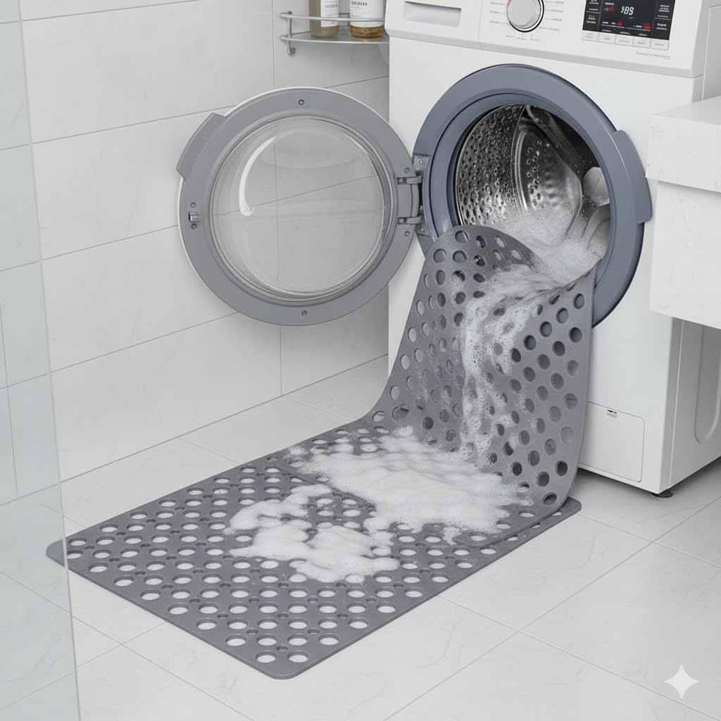 Non Sllip Shower Mat for Inside Shower Bath Mat for Shower, TPE Bathroom Mat 30x17 in (75x43 cm)