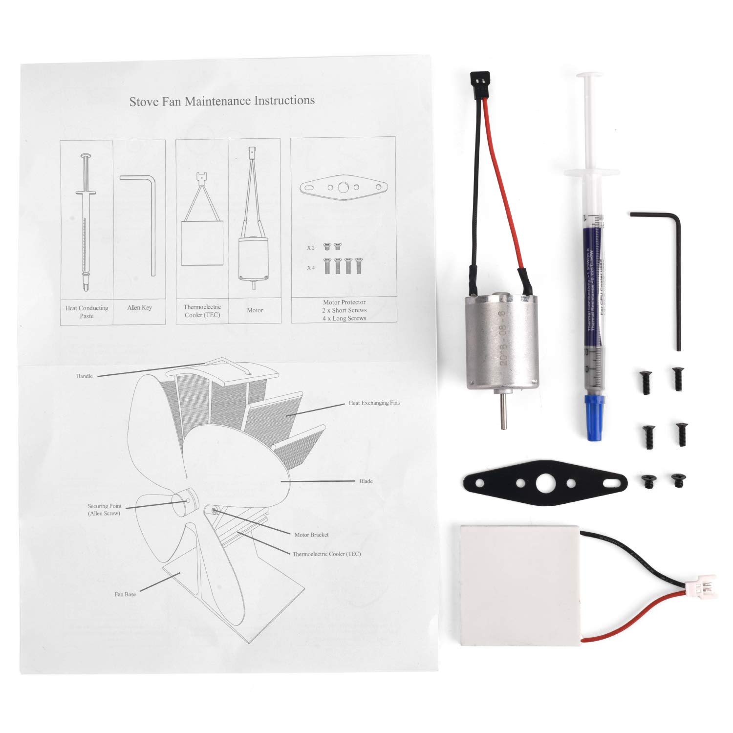 Buy Stove Fan Replacement KitReplacement Motor and Replacement TEC for