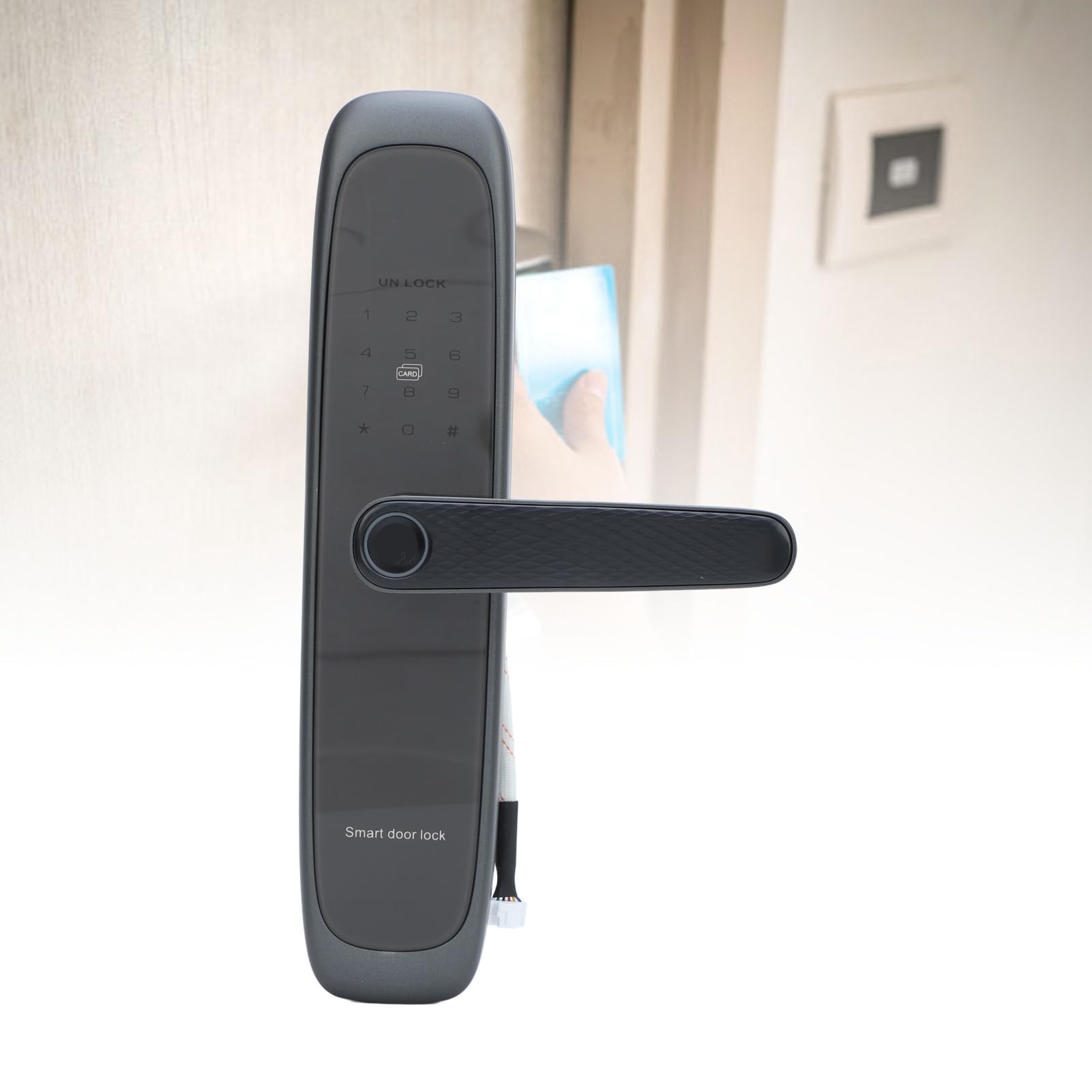 Cerradura de puerta con teclado de huellas dactilares.Control de aplicaciones para uso en dormitorios y apartamentos en casa (6068)