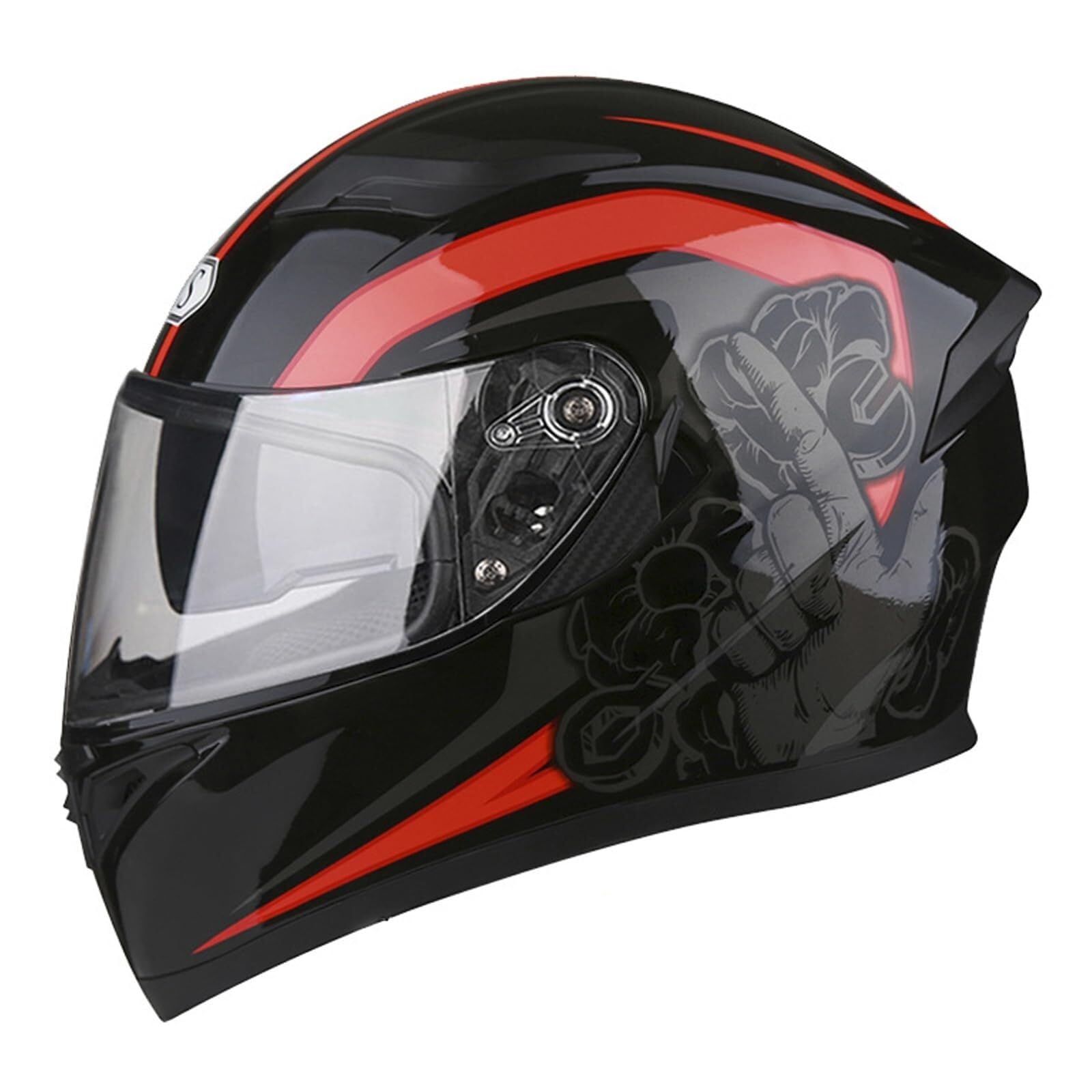 Kask Motocyklowy Szczękowy z Homologacją ECE, Kask Modułowy z Podwójną Blendą, Skorupa ABS dla Skutera i Motocykla(4,XL)