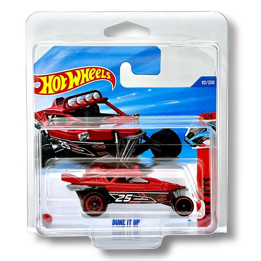 Hot Wheels Dune It Up (Red & Black) 2/5 Track Aces - 2025-92/250 (Short Card) - includes a KLAS Car Keeper Protector Case - HYX87