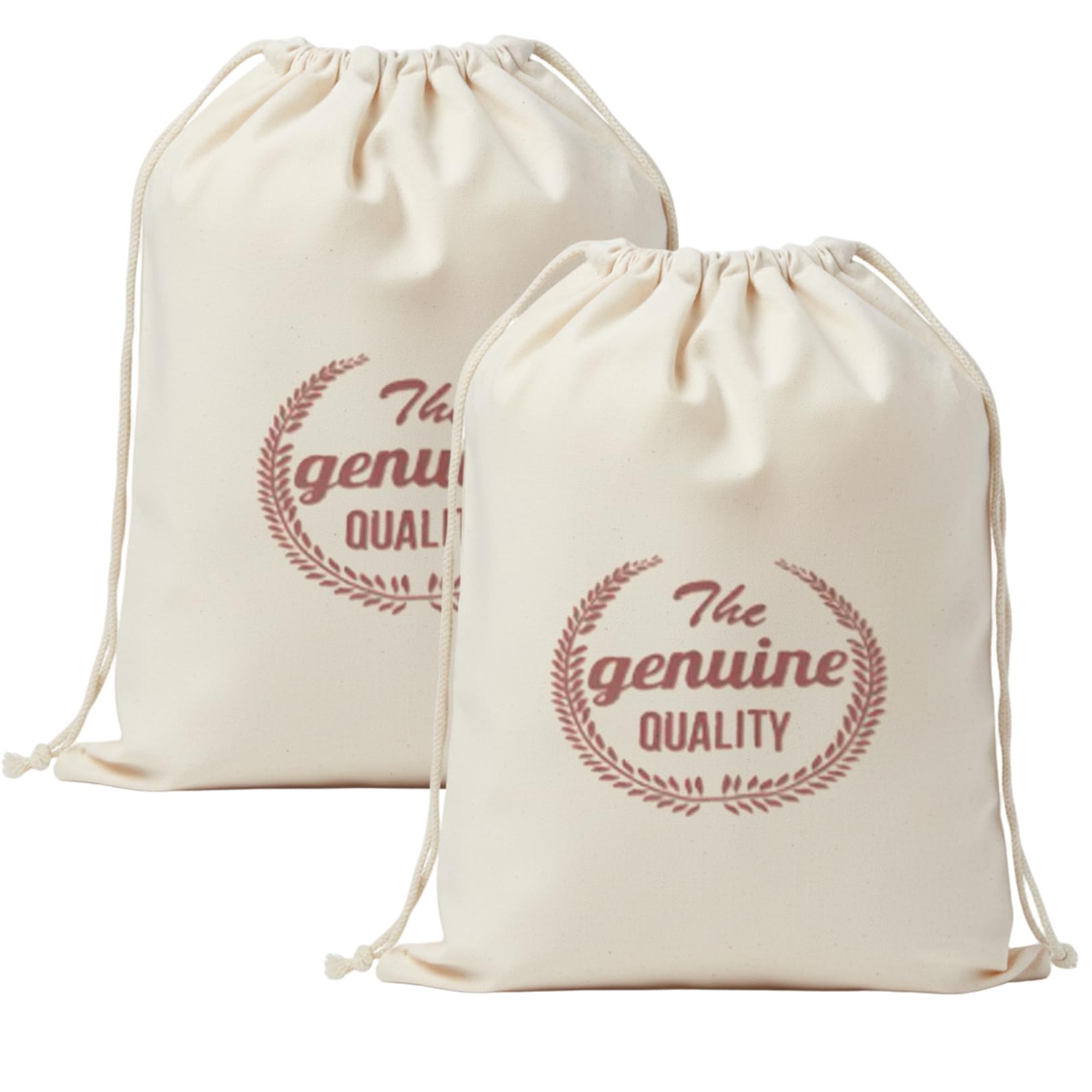 Bemonew Bread Bags Reusable Cotton Bread Bag, 2 Pack Reusable Storage Bags with Drawstring for Homemade & Sourdough (30x40 cm)