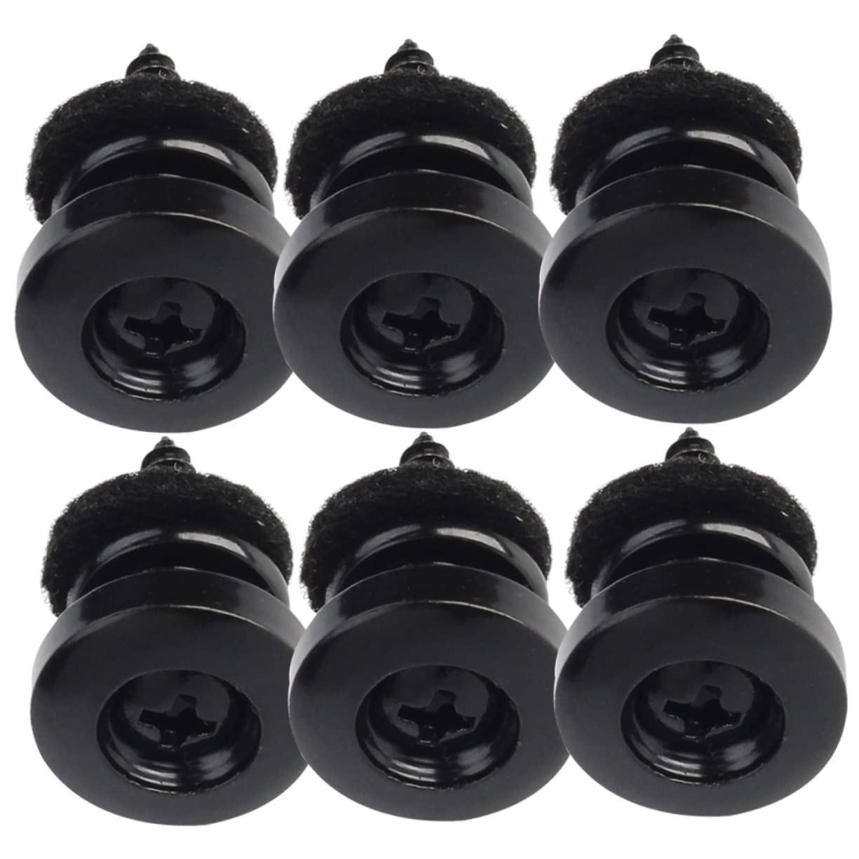 BESPORTBLE 6Pcs Guitar Strap Lock Buttons Quick Release System for Electric Bass Acoustic Guitars Strap Pegs for Enhanced Security and Easy Installation Design