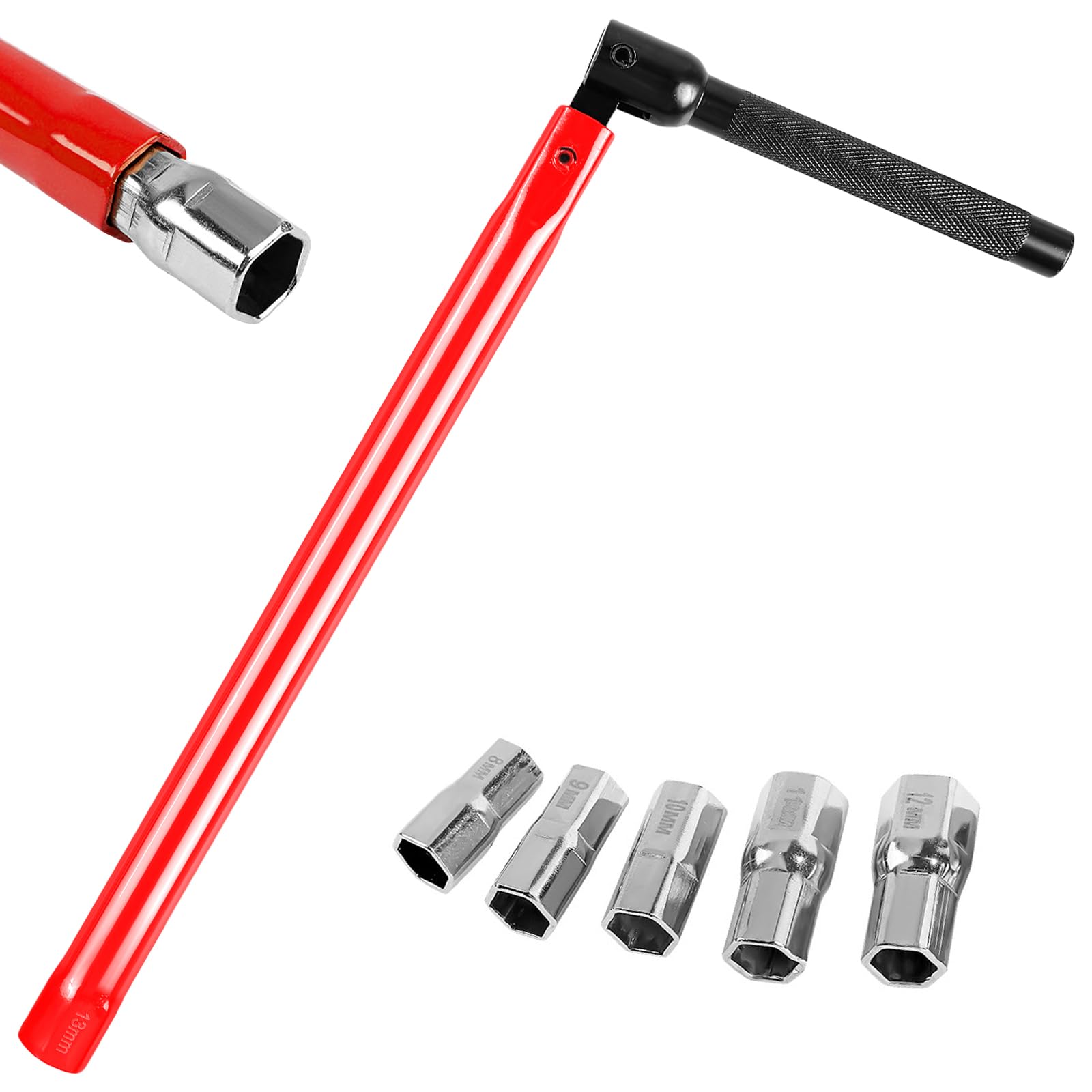 QUOTRE Lot De 8 Outils Pour Installation Robinets – Clé Universelle 8-17 Mm + Poignée – Idéal Plomberie Évier & Lavabo