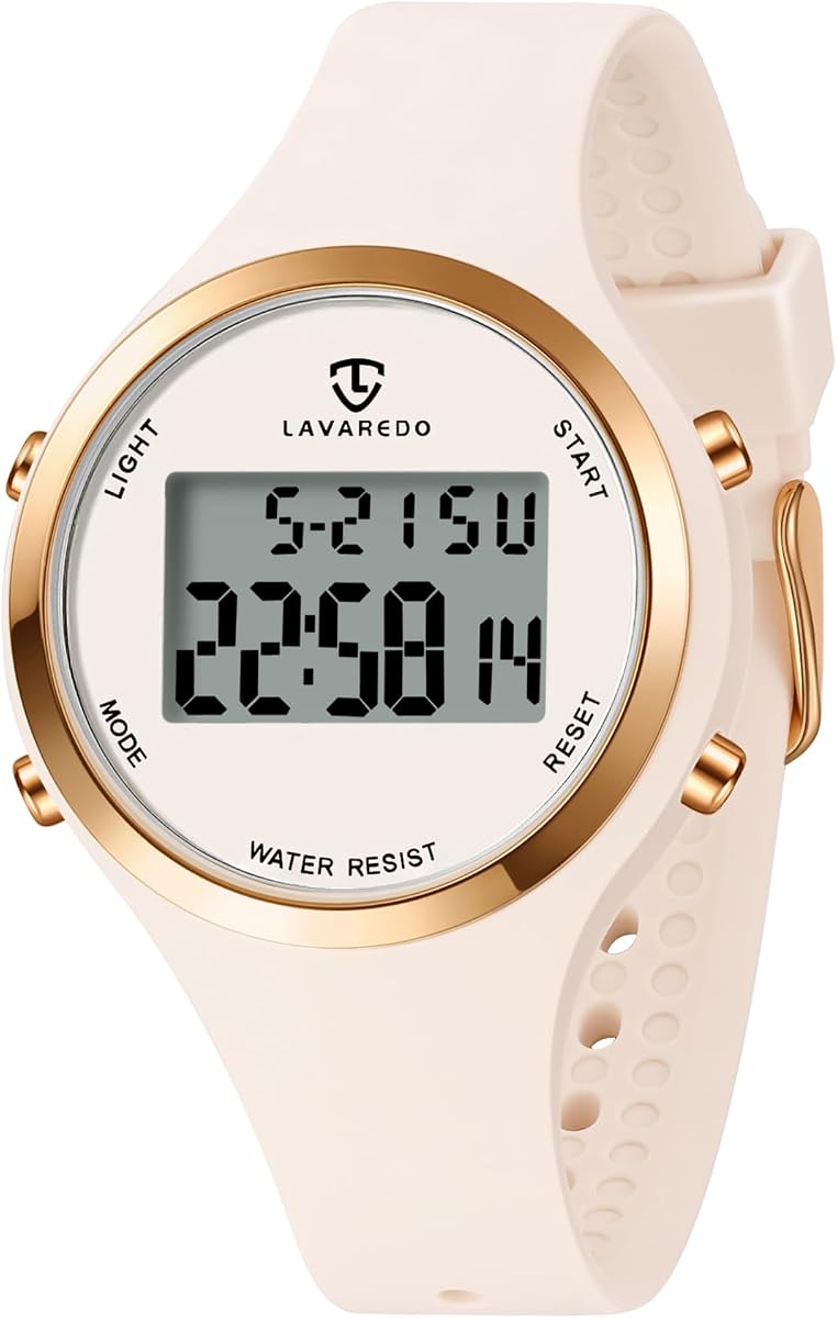 Digital Watches for Women, Sport Waterproof Chronograph Stopwatch