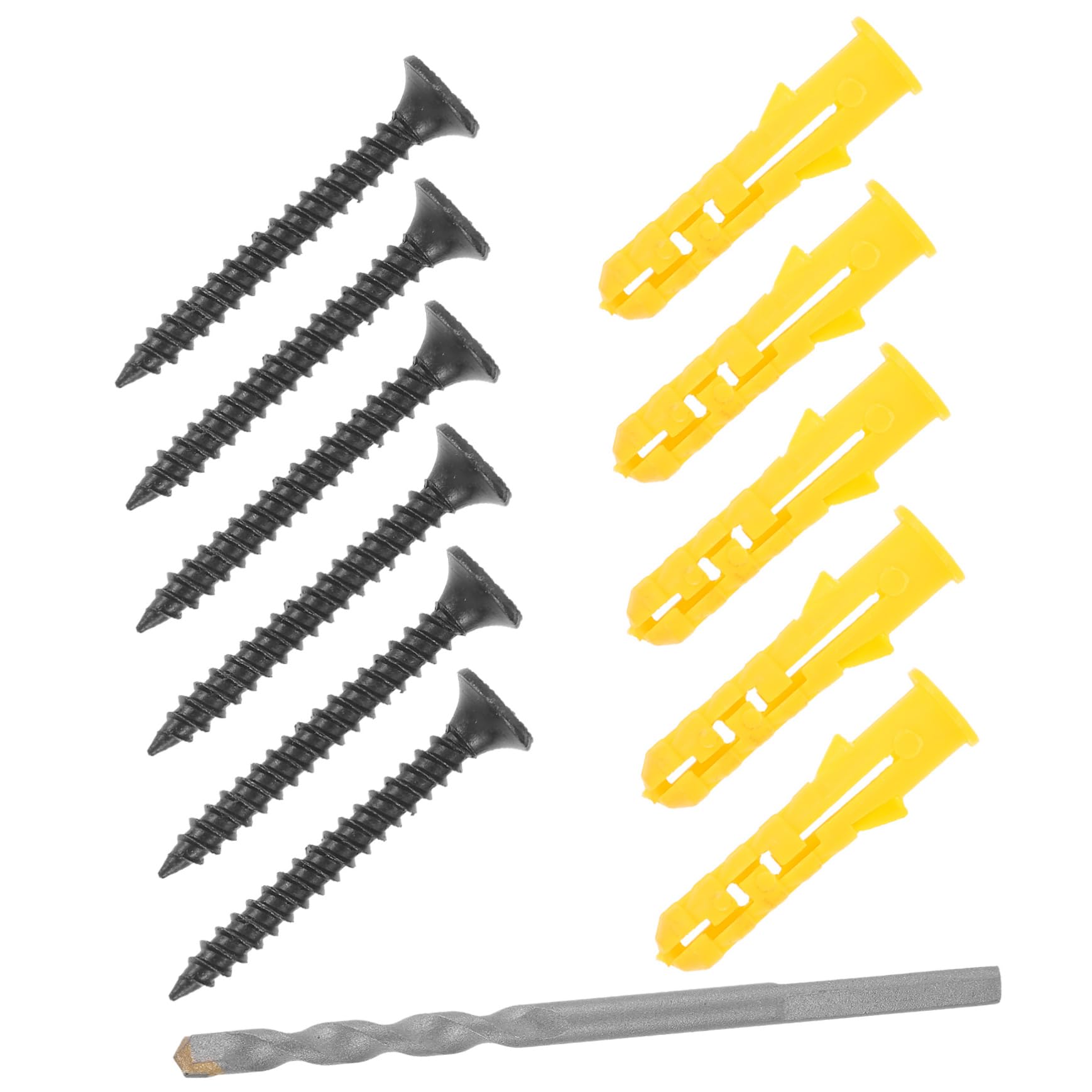 Luxshiny 5 Sätze Wanddübel und Schrauben für Betonwände Gipskartondübel Teiliges mit Bohrer für Einfache Installation und Verbesserte Stabilität