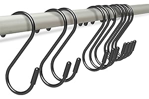20 Pack 3" Vinyl Coated S Hooks for Closet Organization